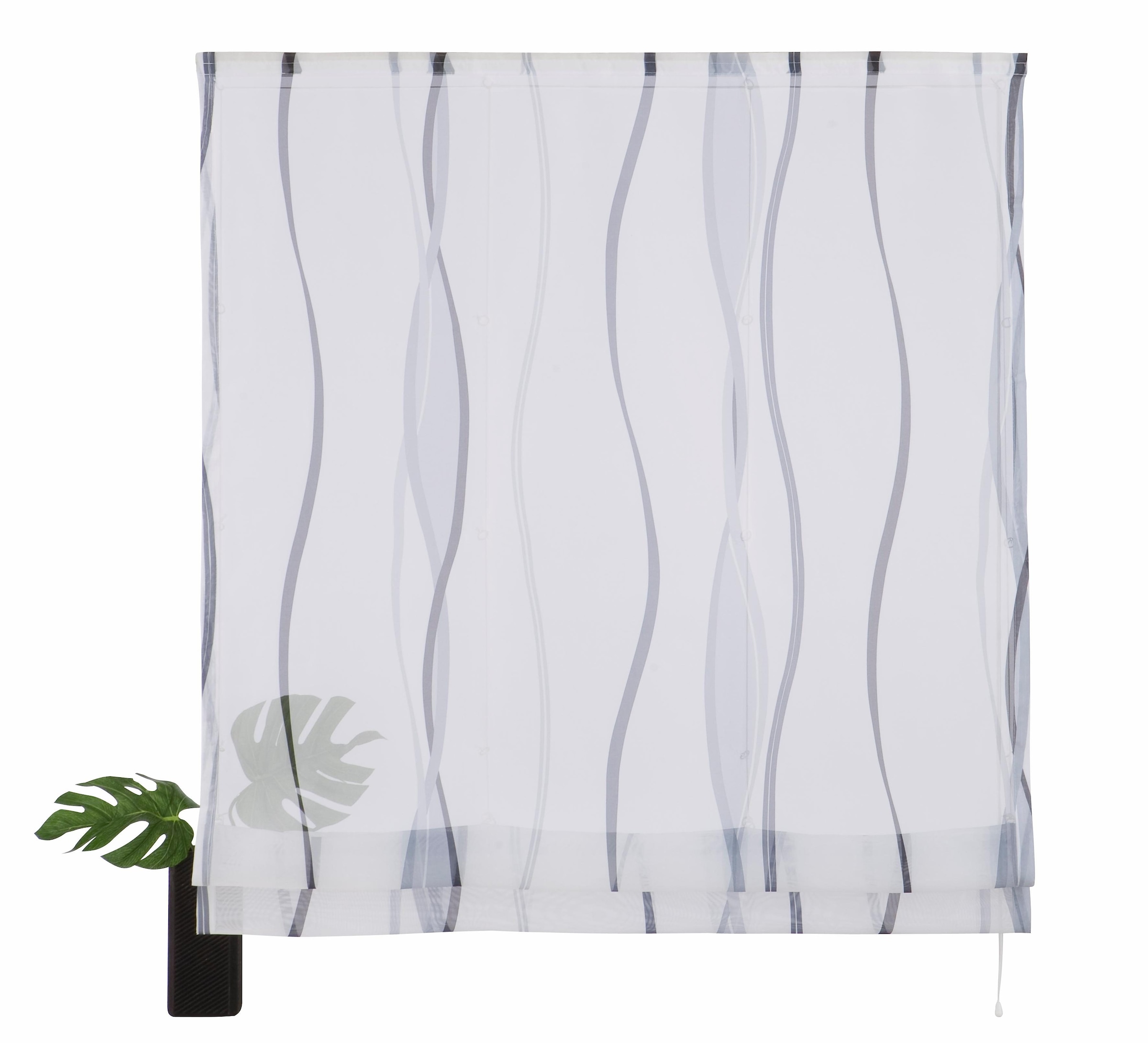 my home Polyester »Dimona«, Voile, Transparent, mit Raffrollo Klettschiene