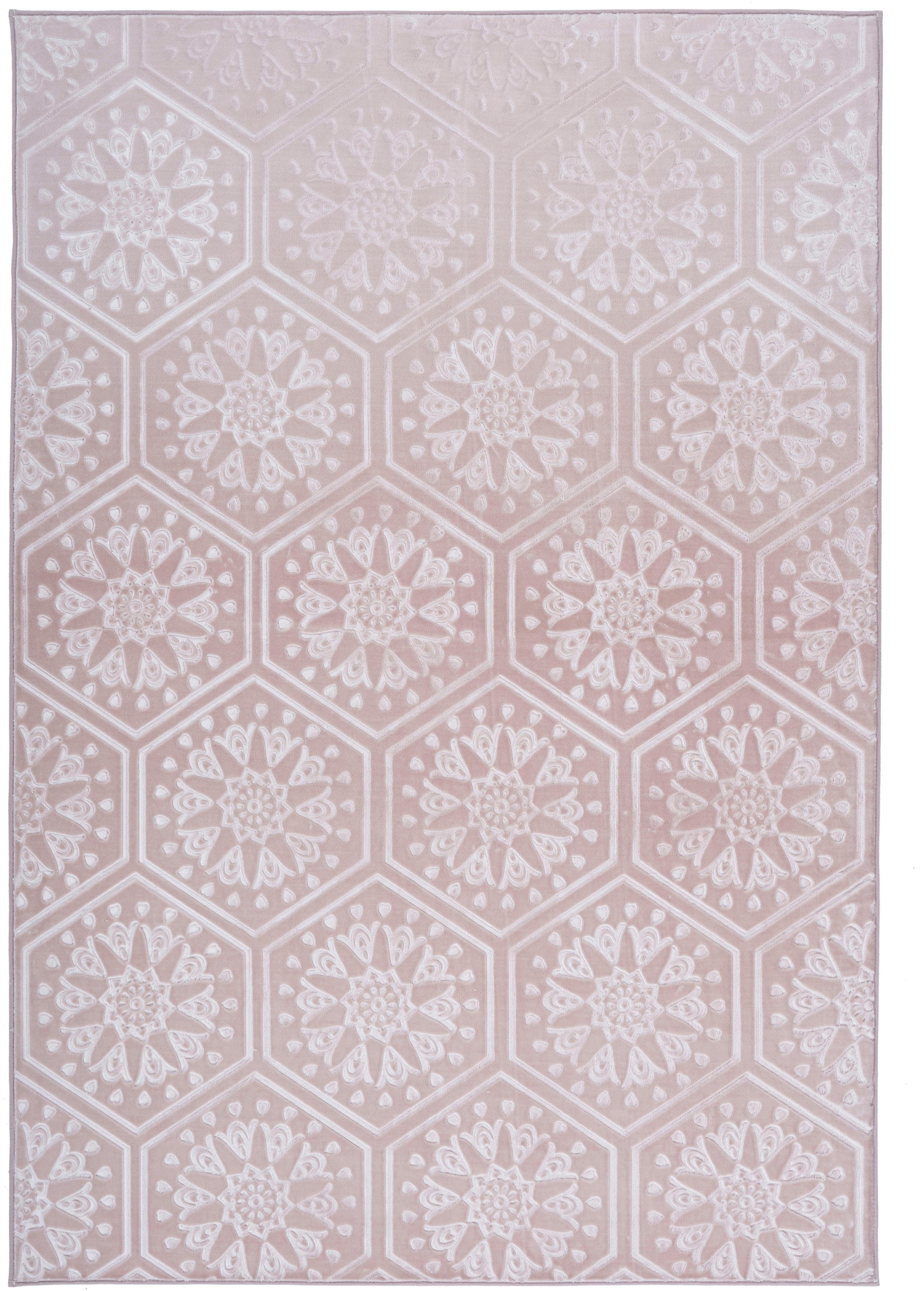 my home Teppich »Stina« rechteckig 7 mm Höhe Hoch-Tief-Effekt, mit Muster, Teppiche