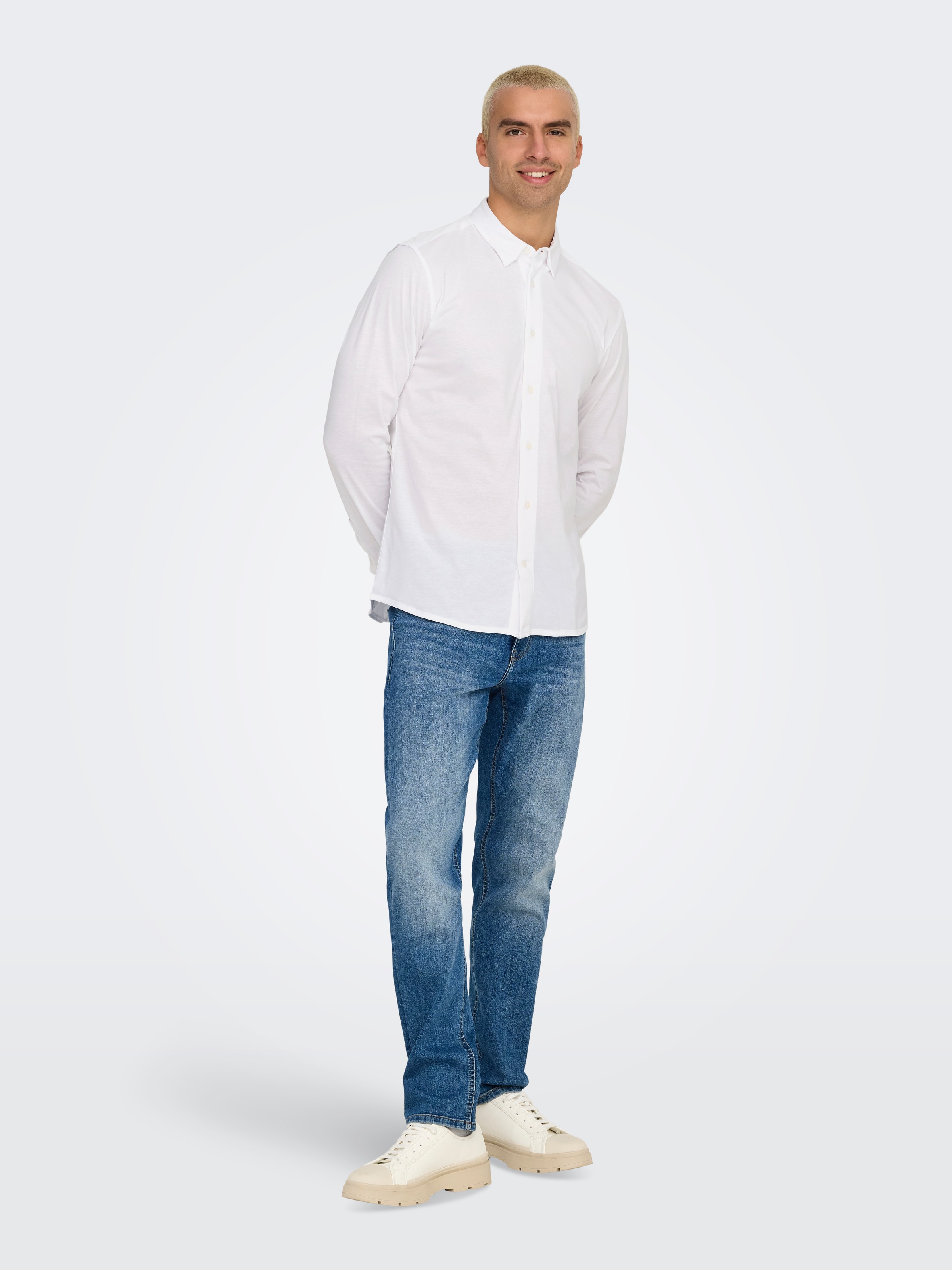 ONLY & SONS Langarmhemd »ONSROBIN B/U LS STRETCH SHIRT NOOS«
