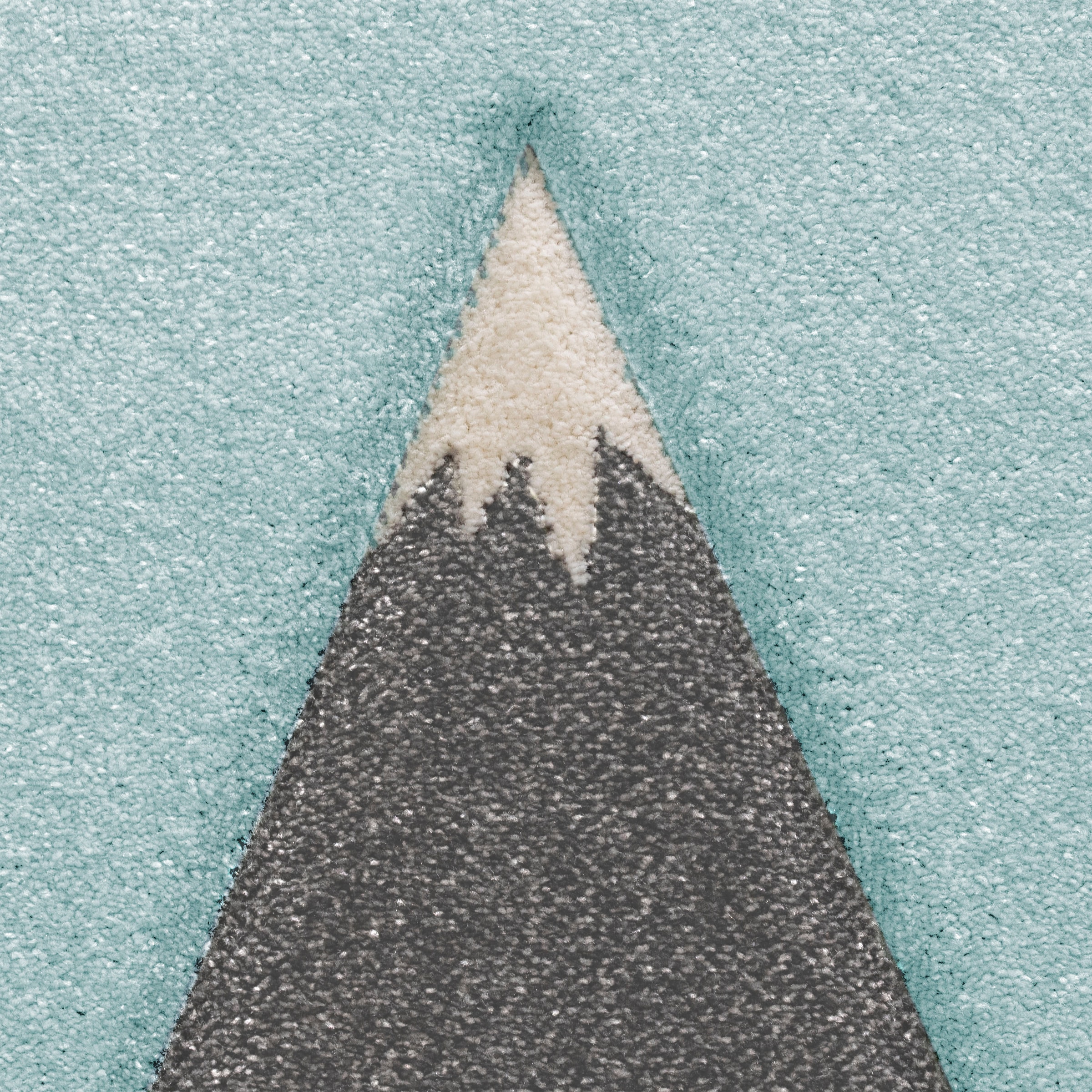 Paco Home Kinderteppich »Cosmo 340« rechteckig 17 mm Höhe Kurzflor, Pastell-Farben, 3D Effekt, Motiv Berge, Punkte & Sterne