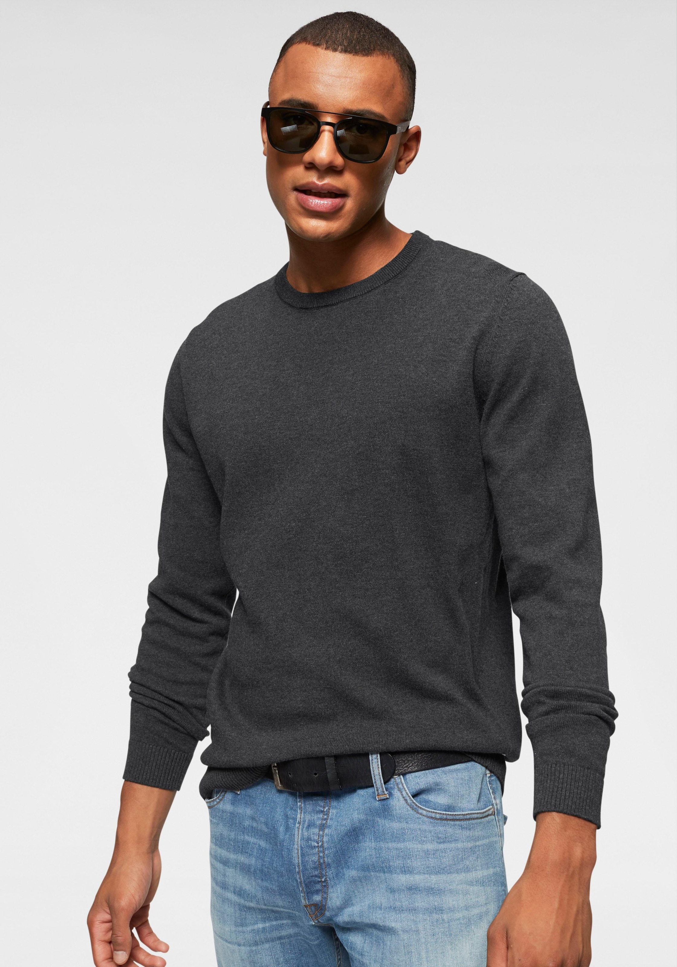 Jack & Jones Rundhalspullover »BASIC KNIT CREW NECK«