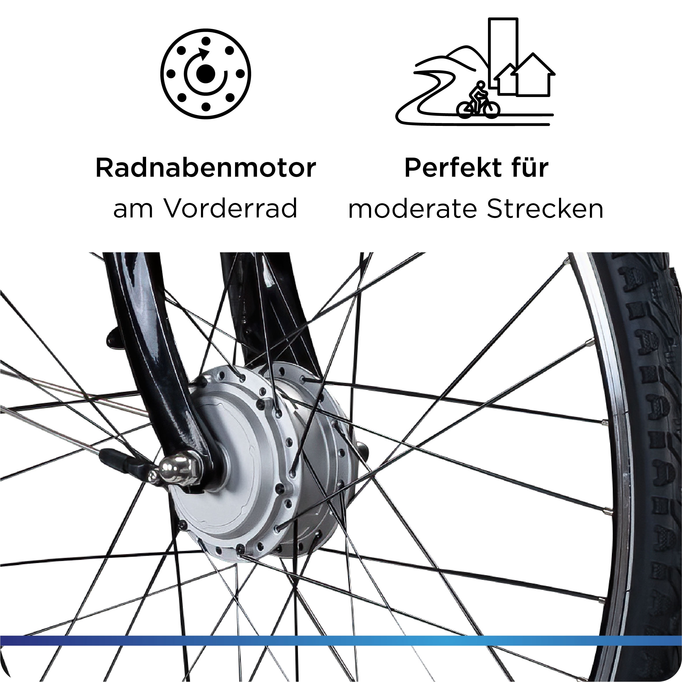 Zündapp E-Bike »Z517«, 7 Gang, Shimano, Nexus, Frontmotor 250 W, Pedelec, Elektrofahrrad für Damen u. Herren