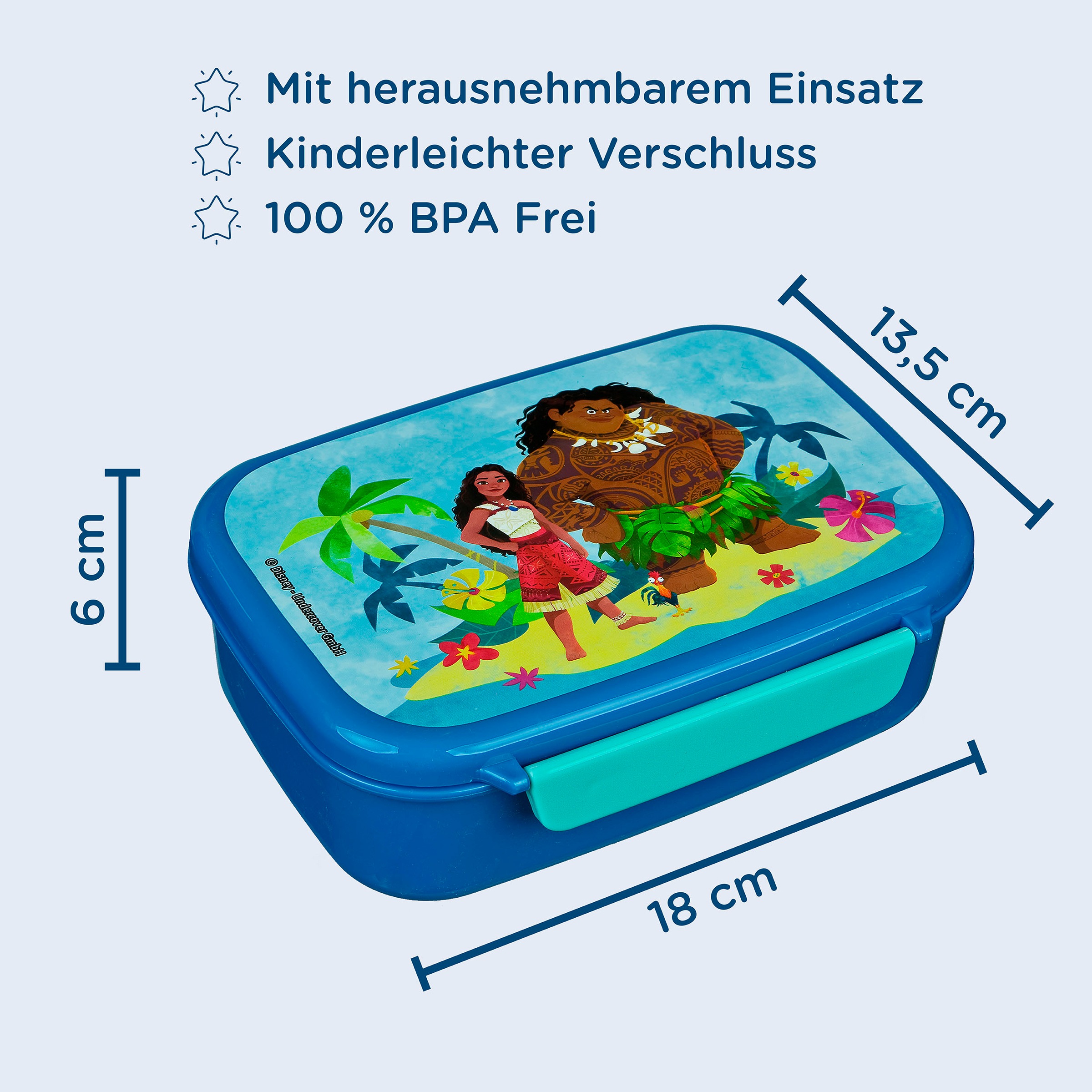 Scooli Lunchbox »Brotzeitdose + Trinkflasche, Vaiana«, (2 tlg.), mit Trinkflasche