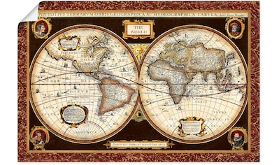 Deco-Panel kaufen »Weltkarte - antik« Reinders! Rechnung auf