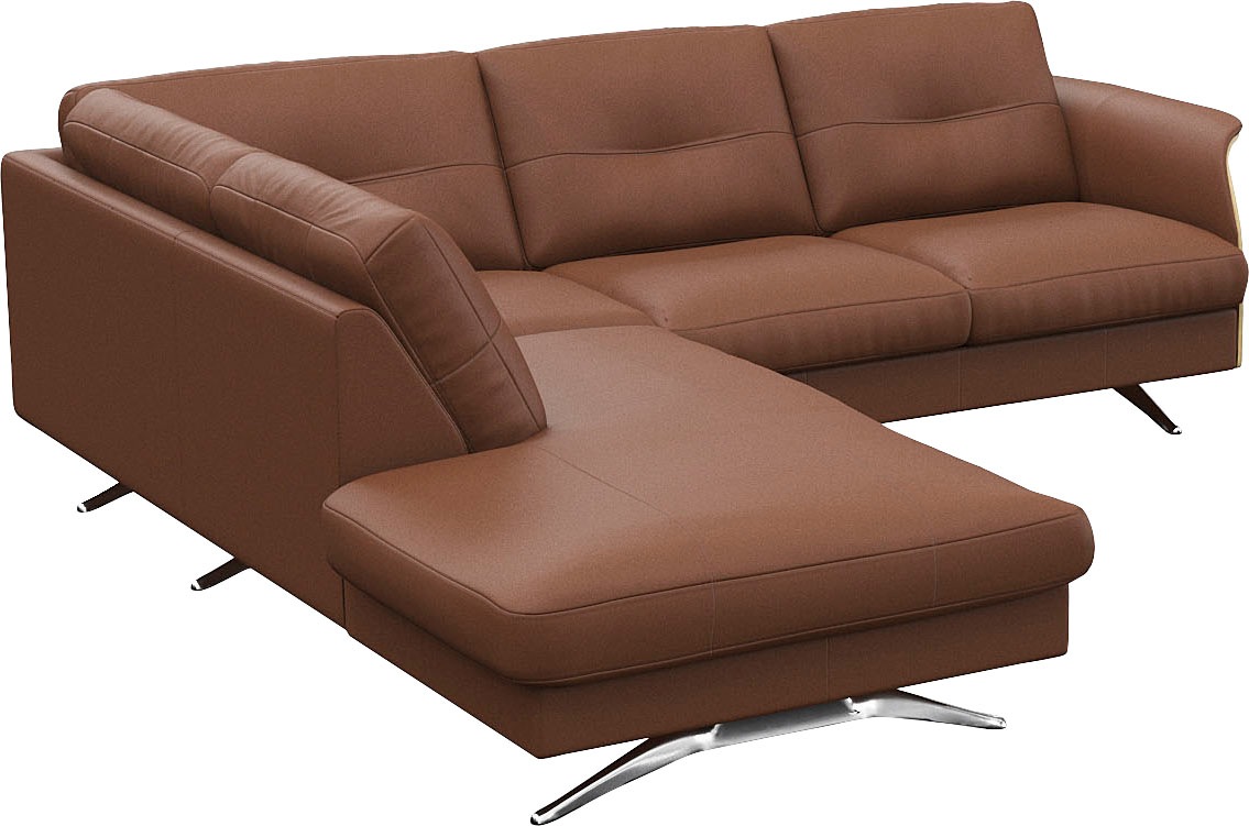 FLEXLUX Ecksofa »Glow, super bequem durch hochwertigem Sitzaufbau mit Federkern, L-Form«, Modernes skandinavisches Design