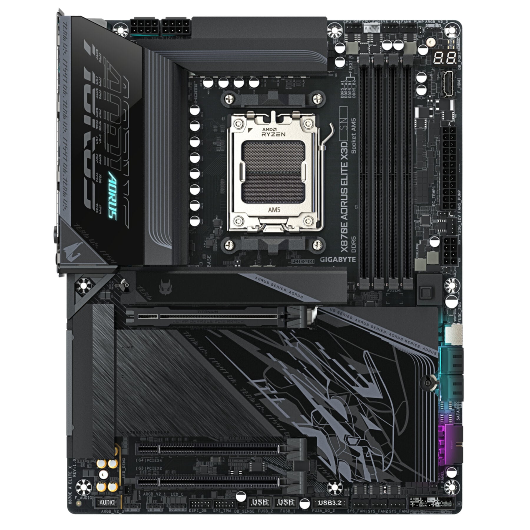 Gigabyte Mainboard »X870E AORUS ELITE X3D Mainboard – Unterstützt AMD Ryzen 9000 Prozessor«
