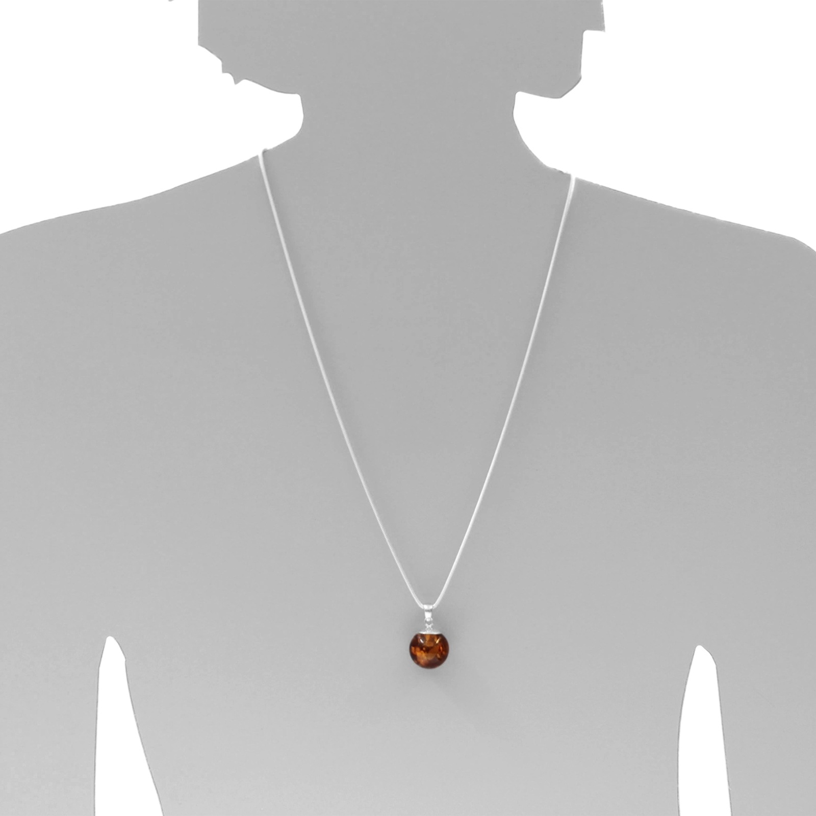 OSTSEE-SCHMUCK Kette mit Anhänger »- Fanja - Silber 925/000 - Bernstein«