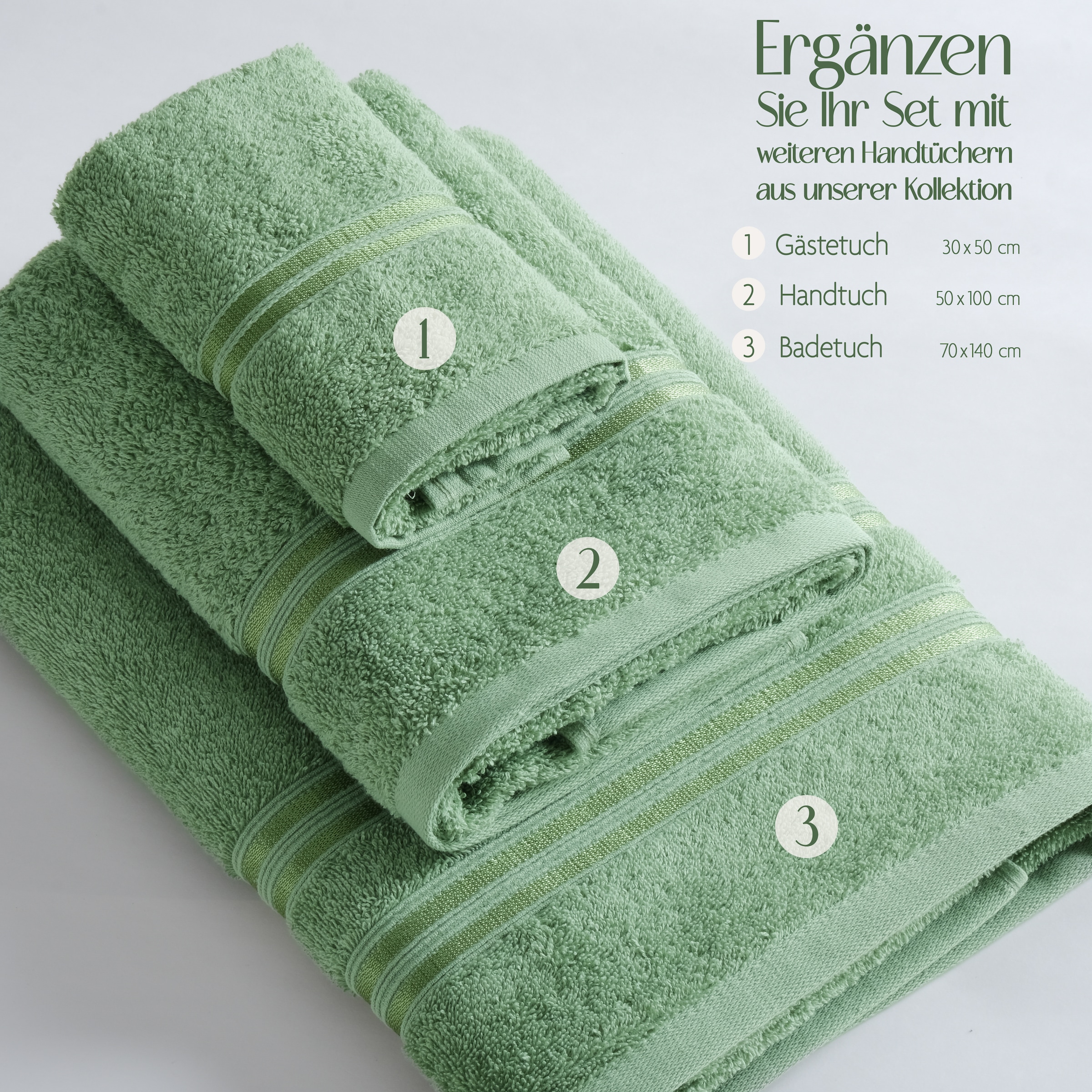 HAMMETEX Gaestehandtuecher »5er Set, 30x50 cm, weich & saugstark, 100% Baumwolle« mit Bordüre, einfarbig, Schlaufe, 100% Baumwolle Frottee