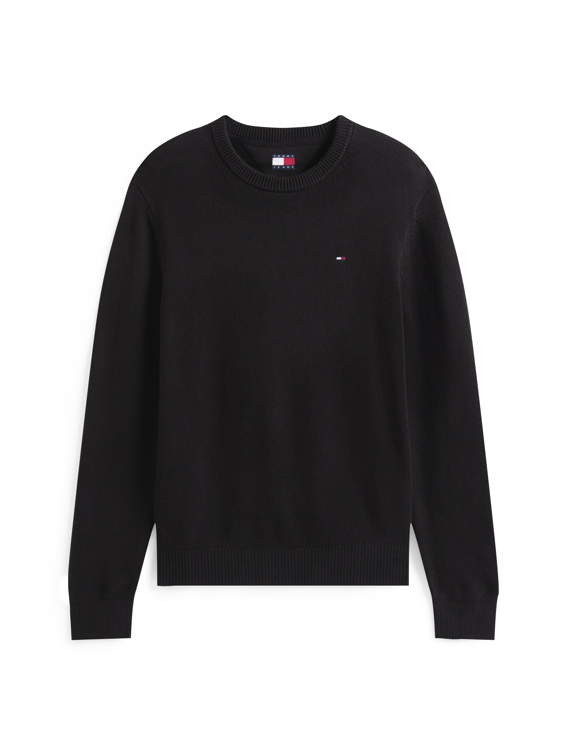 Tommy Jeans Rundhalspullover Slim fit mit Rundhalsausschnitt