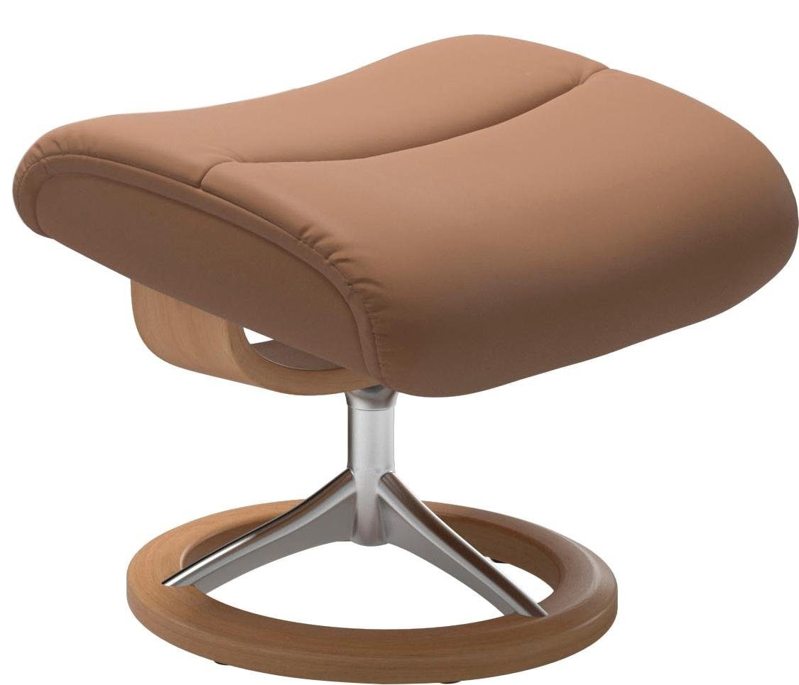Stressless® Relaxsessel »View«, (Set, Relaxsessel mit Hocker), mit Signature Base, Größe M,Gestell Eiche