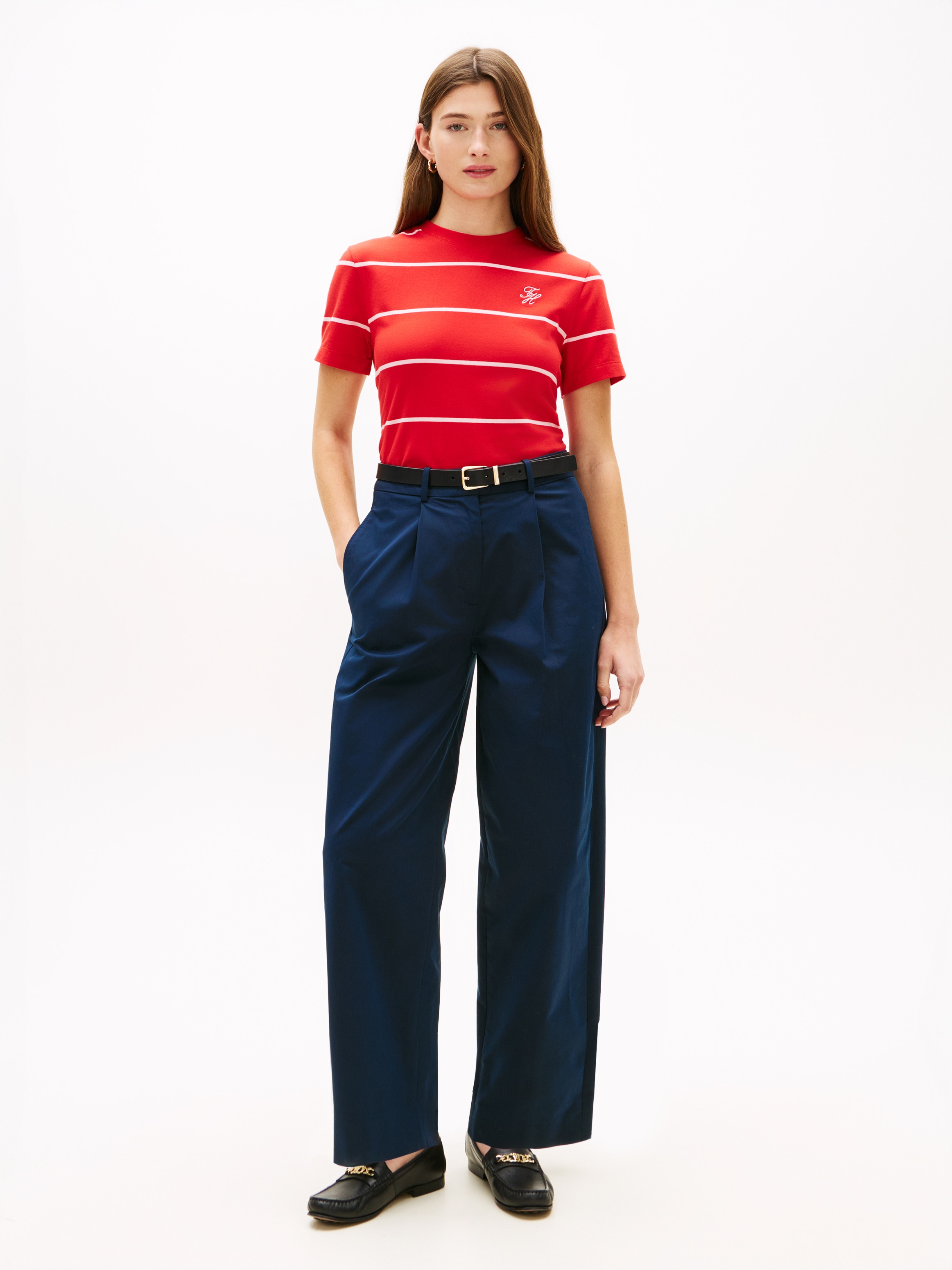 Tommy Hilfiger Kurzarmshirt »TH SCRIPT REGULAR C-NECK SHORT SLEEVE TEE«