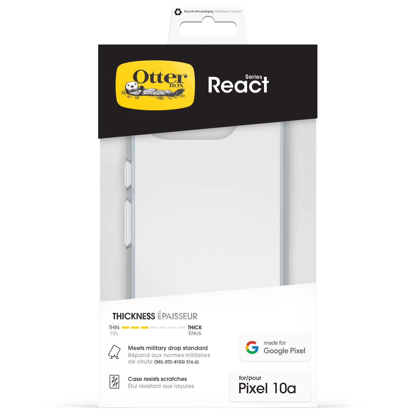 Otterbox Handyhülle »React Series Google Pixel 10a« Google Pixel 10a Backcover, Schutzhülle, Handyschutzhülle, Case, Schutzcase, stoßfest