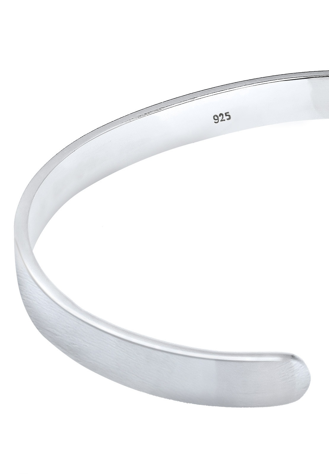 Kuzzoi Armreif »Armband Herren Basic Bangle Matt 925 Silber«