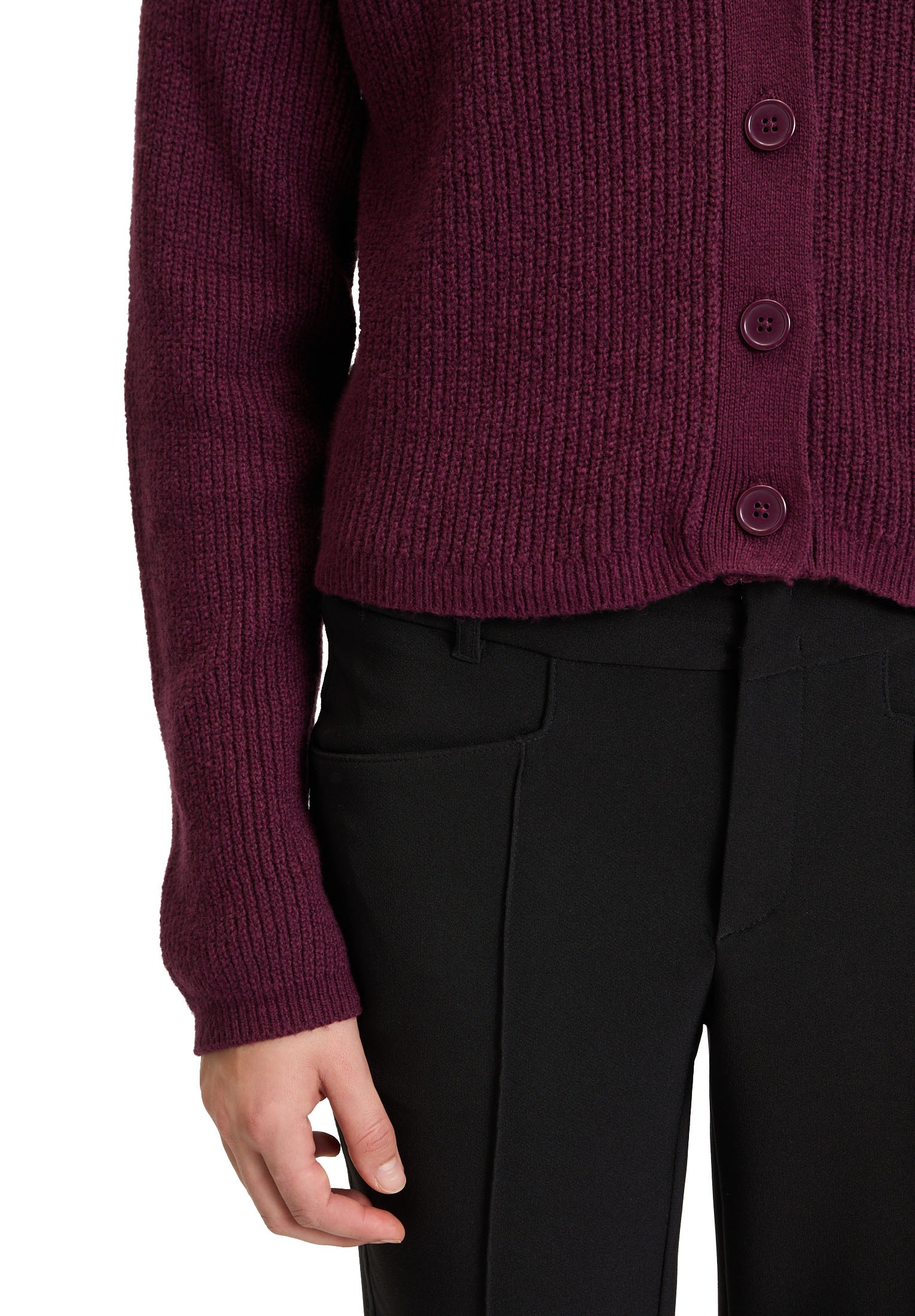 Cartoon Strickjacke »Basic-Strickjacke mit V-Ausschnitt«