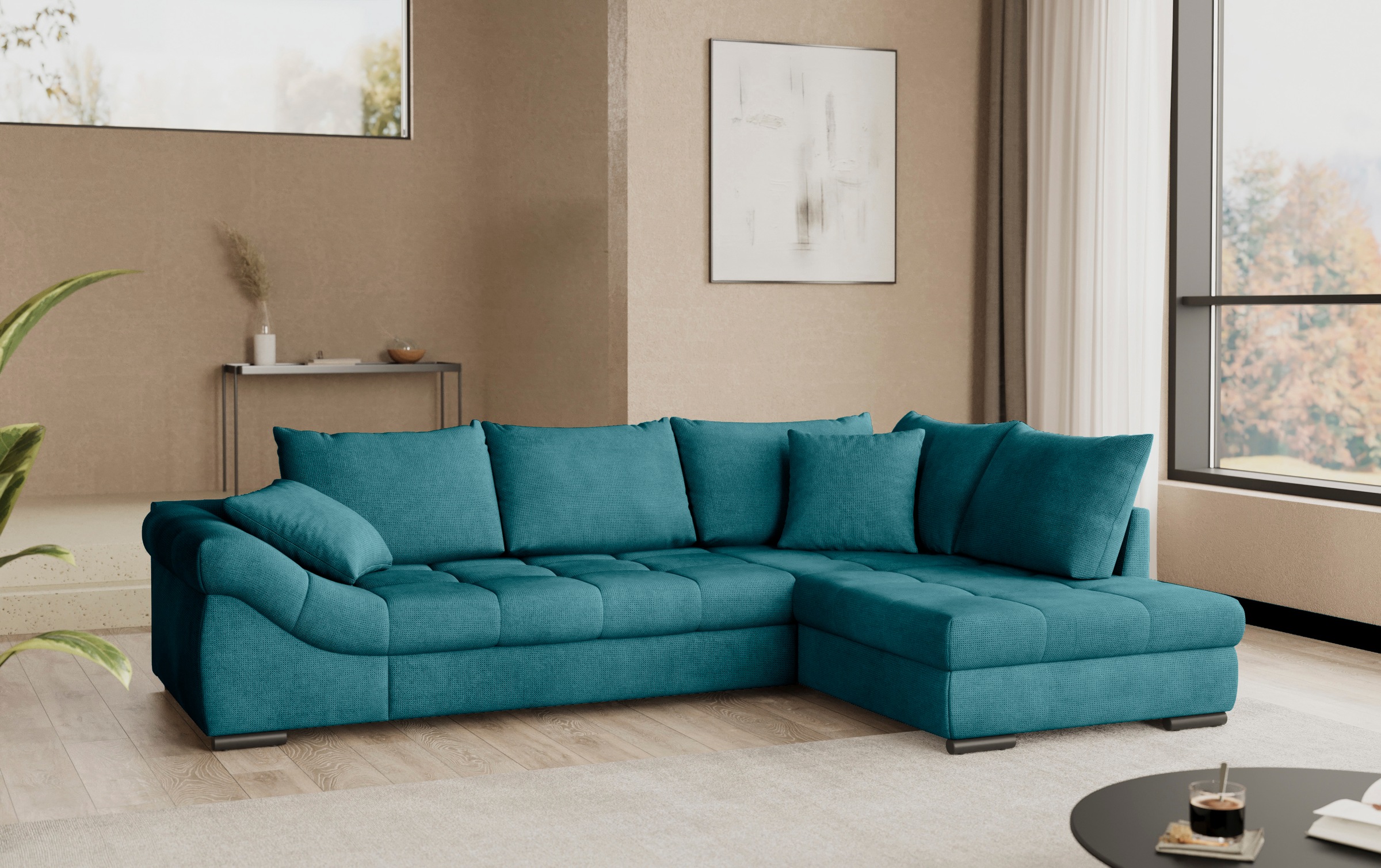 Mr. Couch Ecksofa »Allegro DuraFlex, L-Form«, Hochschläfer-Bettauszug, Kaltschaumpolsterung, bis 140 kg belastbar