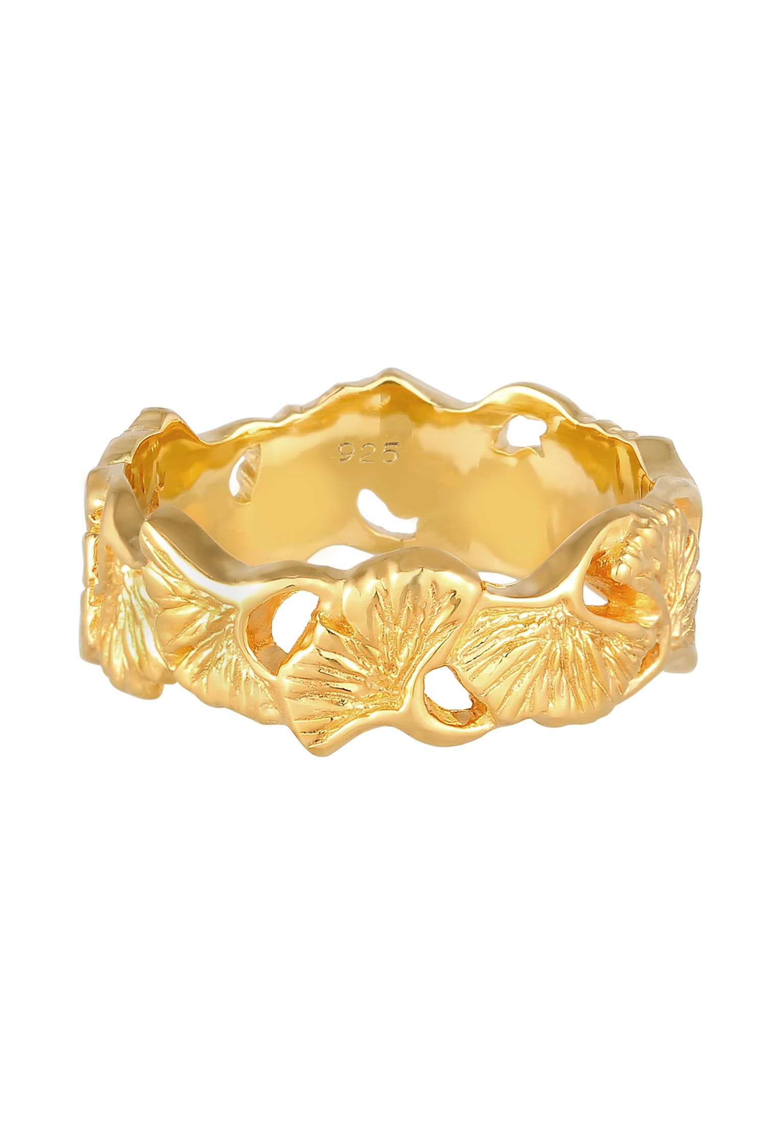 Elli Silberring »Ring Ginkgo Blätter Trend Cool Glück 925 Silber«