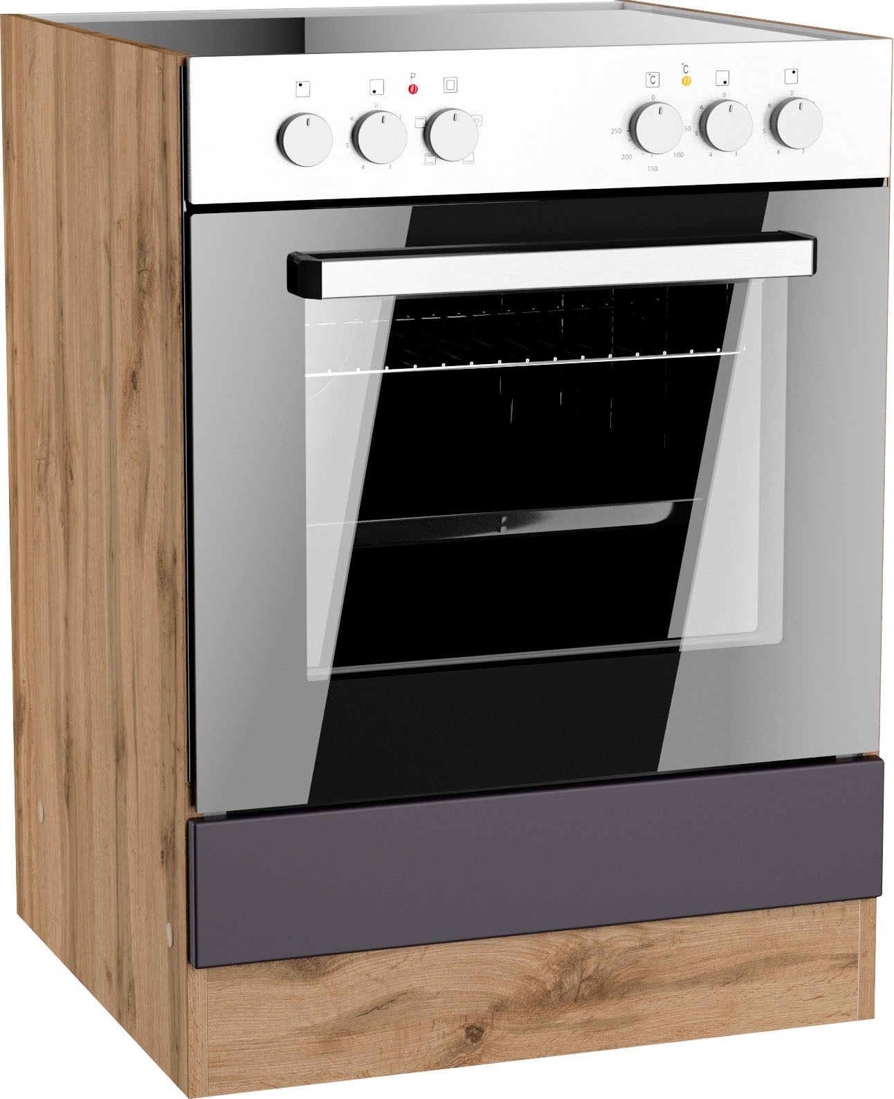 KOCHSTATION Herdumbauschrank »KS-Riesa« Breite 60 cm, MDF-Fronten