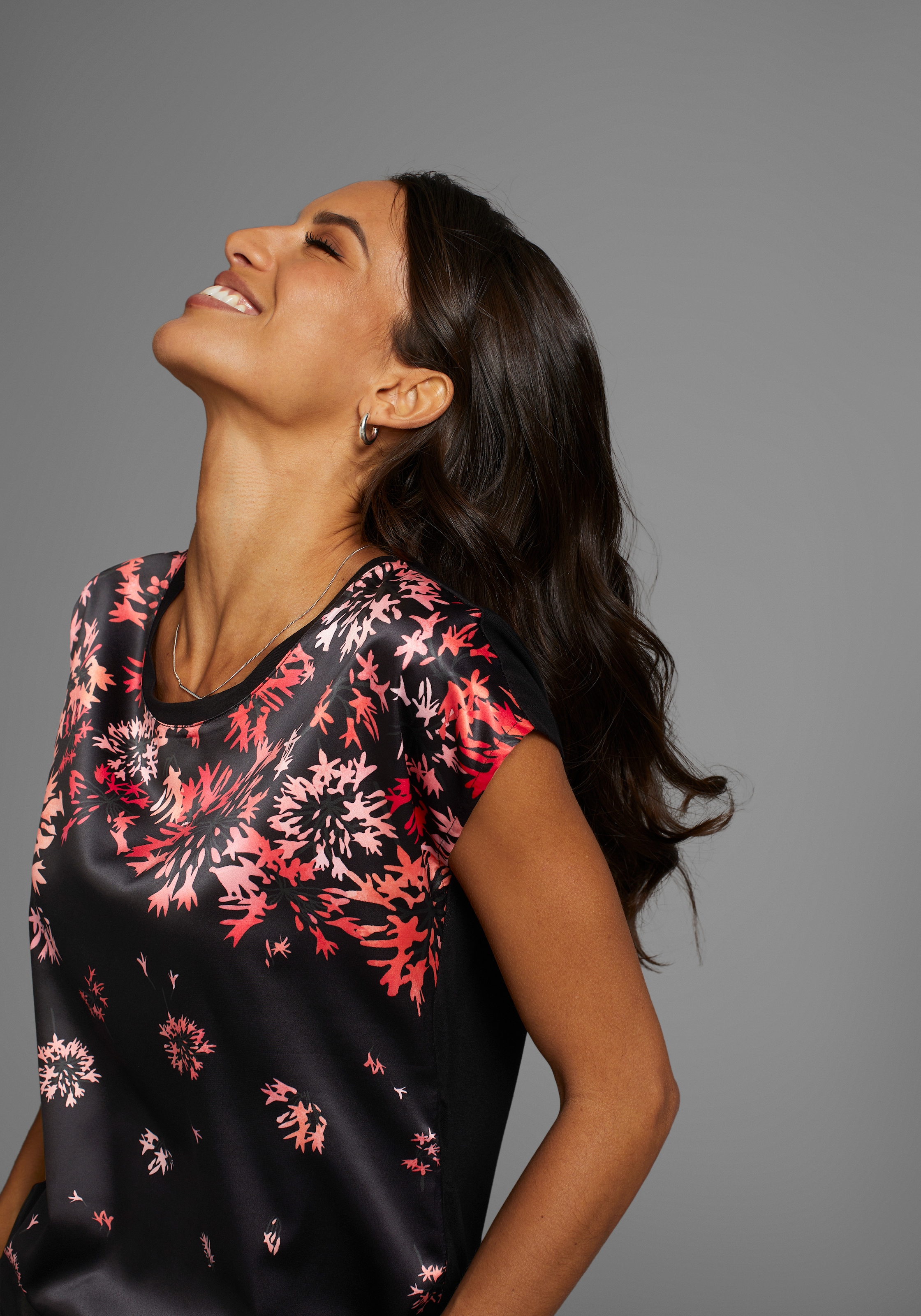 Laura Scott Shirtbluse, in modischem Materialmix - NEUE FARBEN