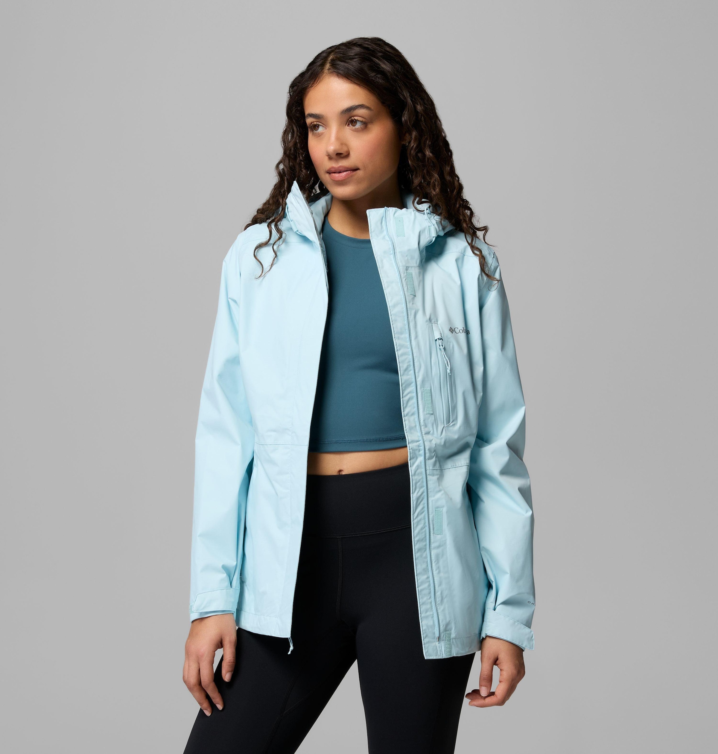 Columbia Regenjacke »Pouring Adventure III Jacket« mit Kapuze sportlicher Stil, wasserdichtes und winddichtes Material