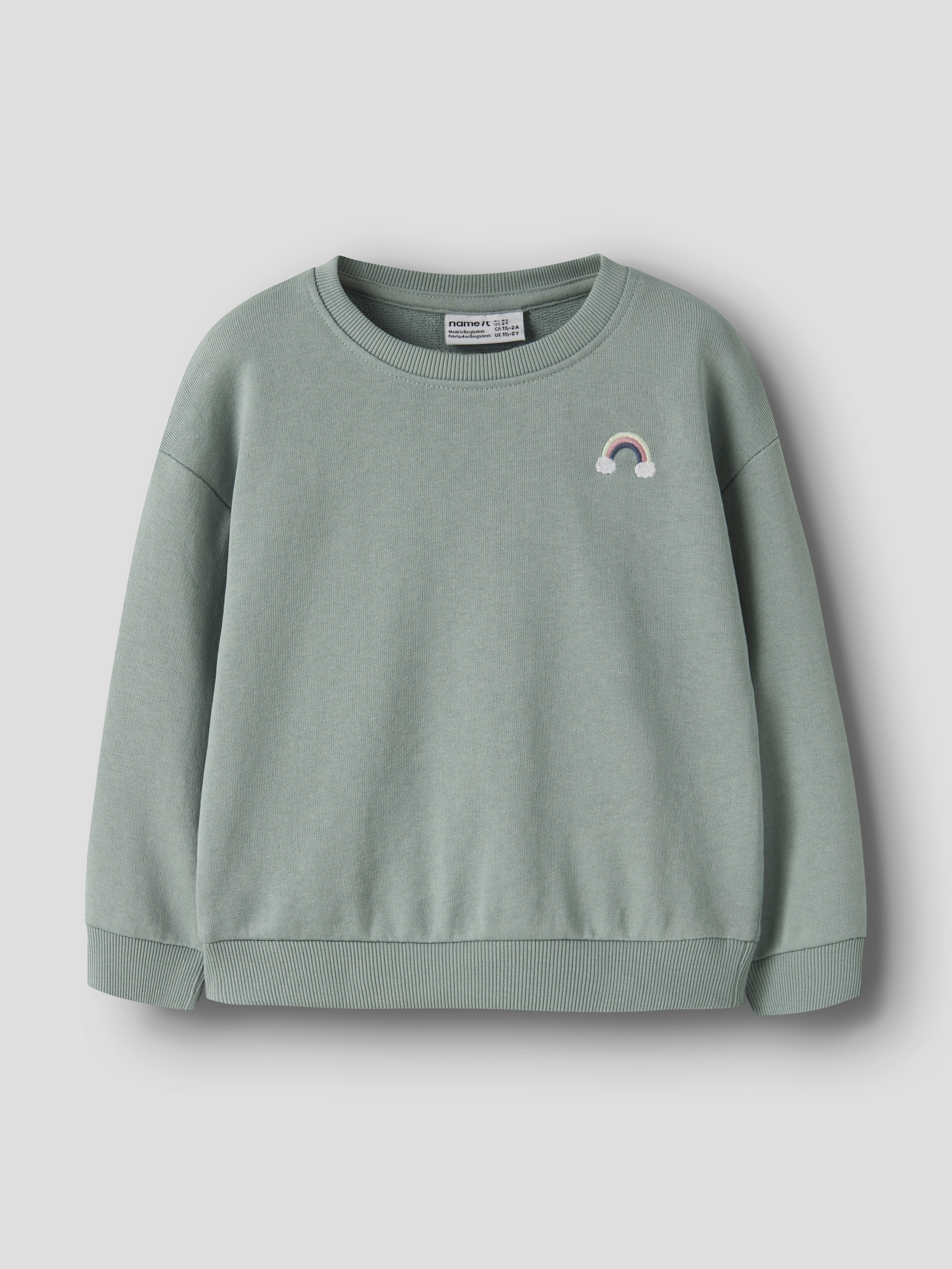 Name It Sweatshirt »NMFVALLENE LS RLX SWEAT UNB«, Baumwollmischung, Stickerei
