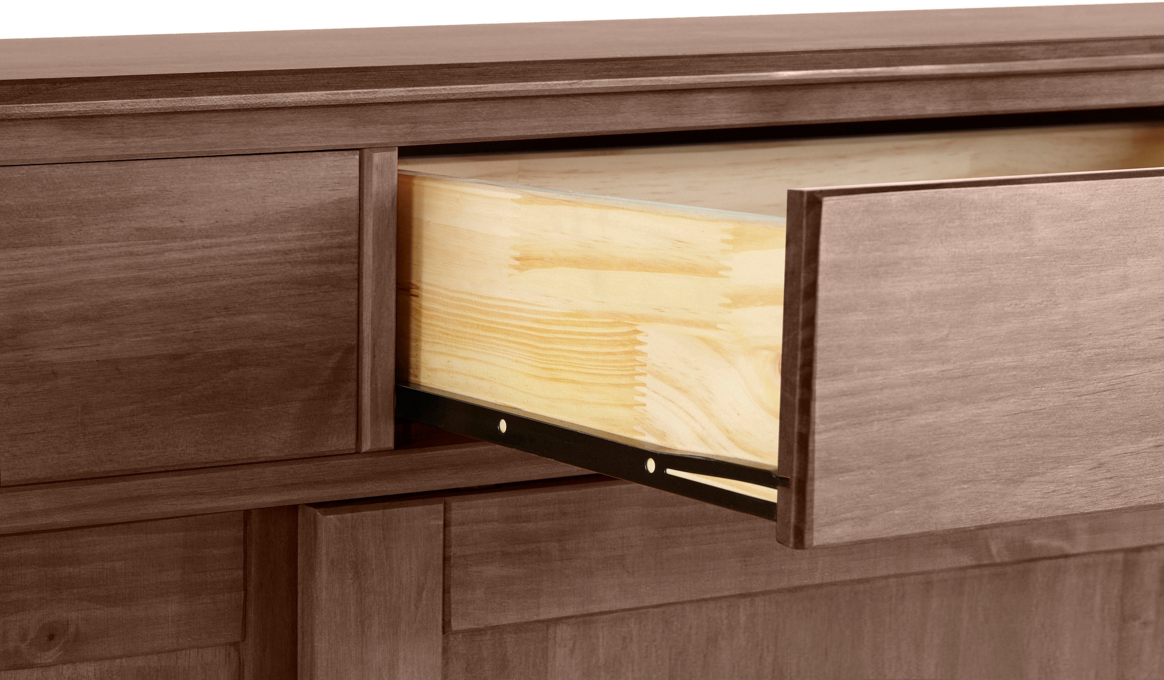 Home affaire Sideboard »Schröder«, Kommode, 3 Schiebetüren, 3 Schubkasten, aus massivem Kiefernholz