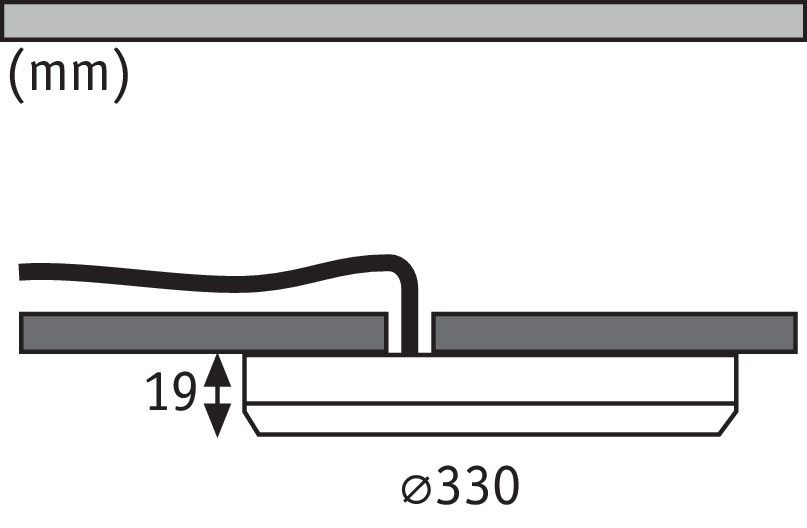 Paulmann LED Einbauleuchte »Cover-it«, Ø 33 cm, 230V Direktanschluß