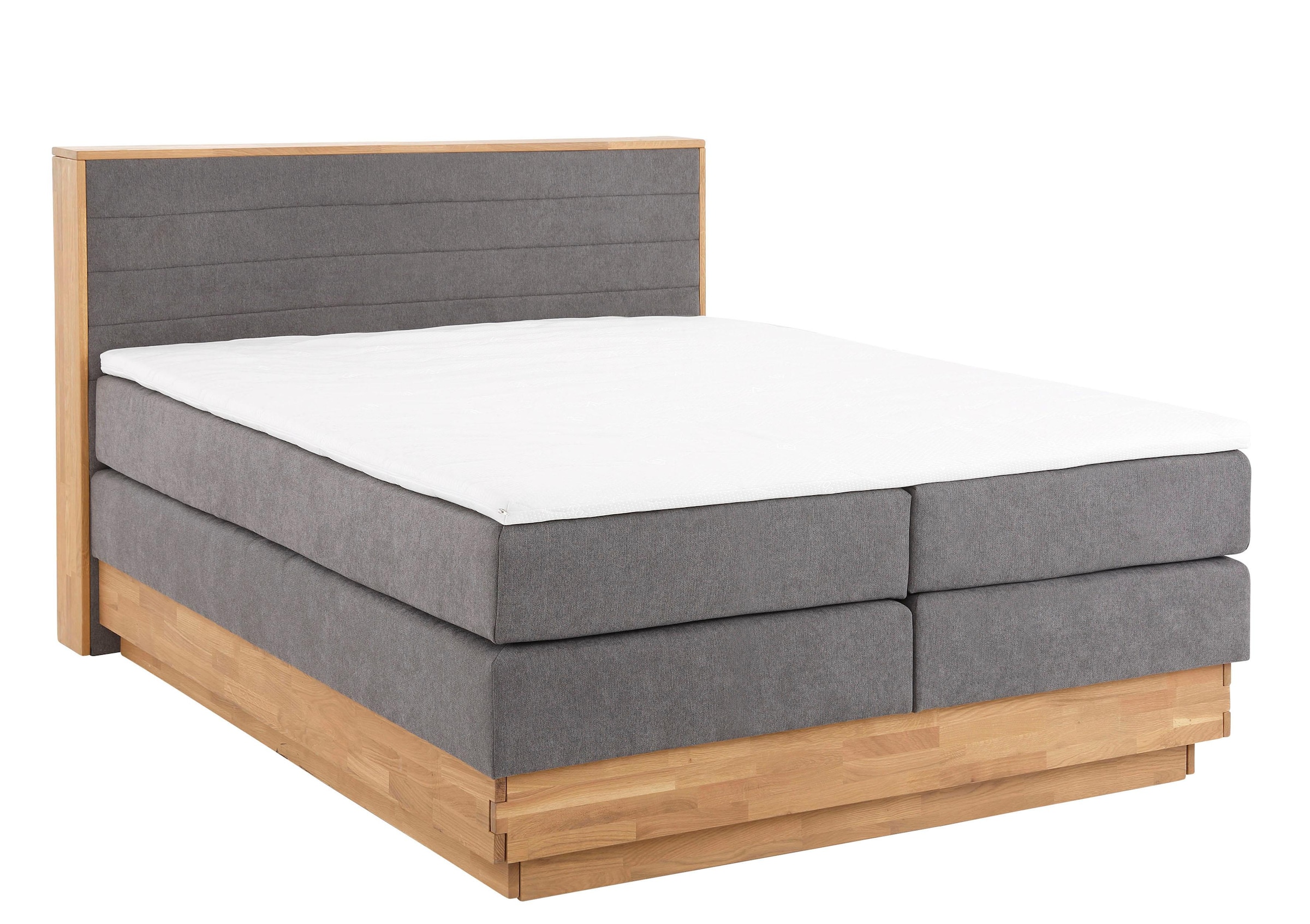 Home affaire Boxspringbett »Cavan« Eiche, inkl. Bettkasten & Topper, verschiedene Härtegrade (auch H4)