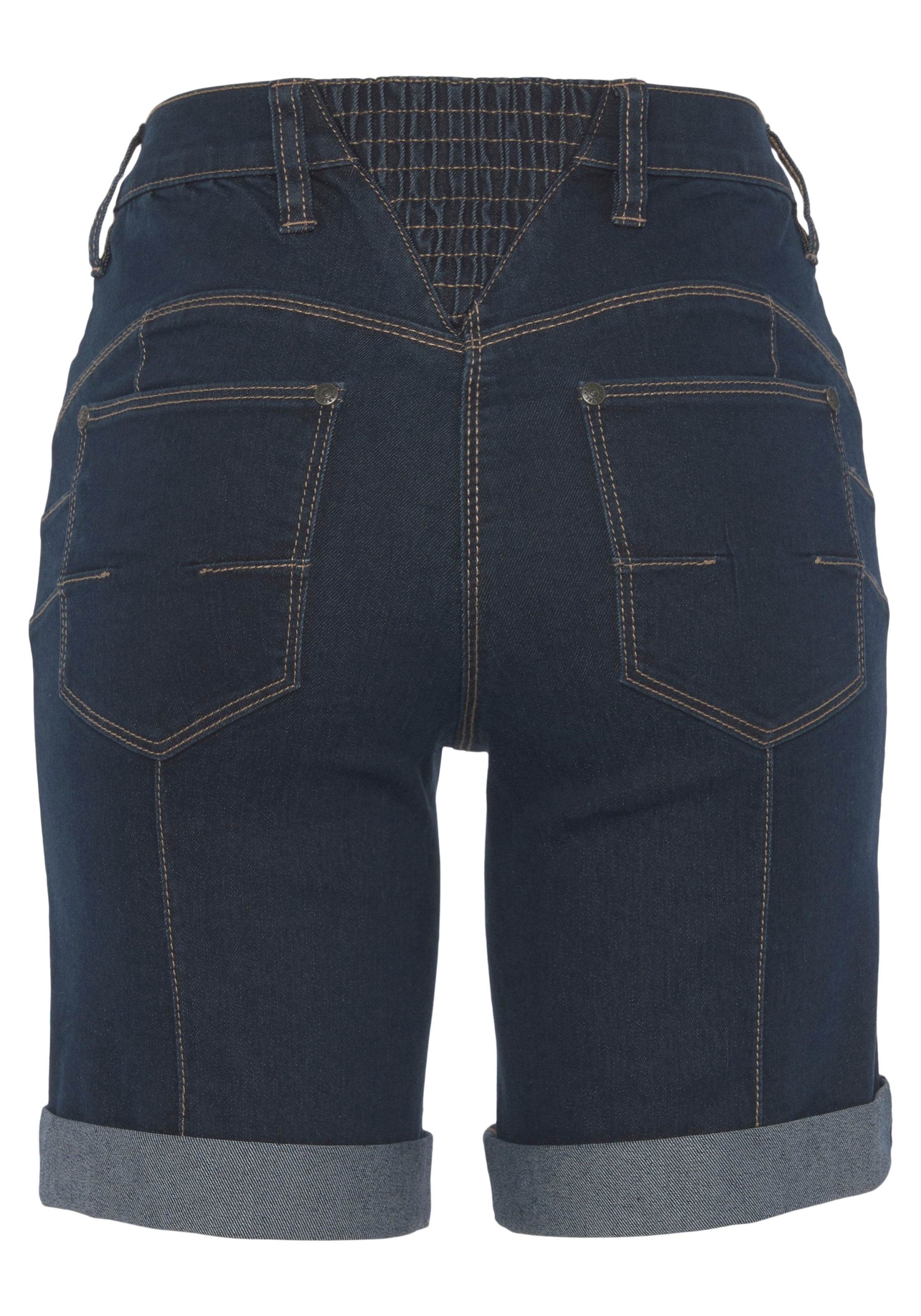 Arizona Jeansbermudas, weite Passform, kurze Beinform, hohe Leibhöhe