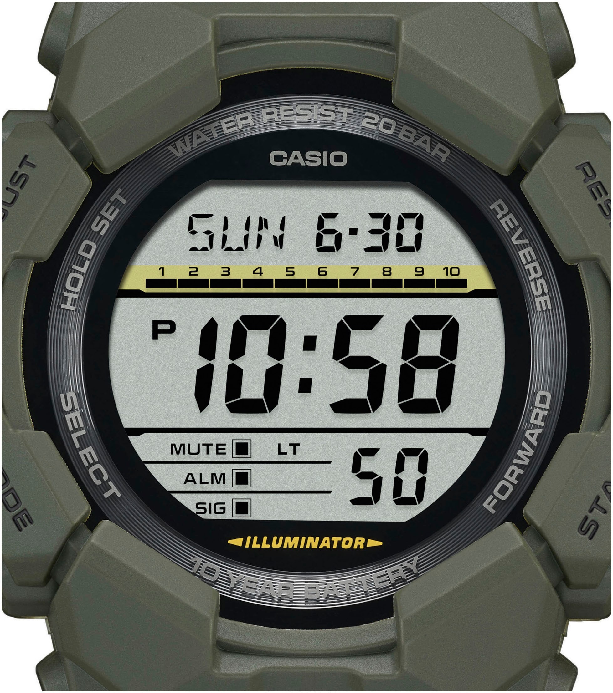 CASIO G-SHOCK Chronograph, Quarzuhr, Armbanduhr,Herrenuhr, digital, autom. Kalender, Resinarmband