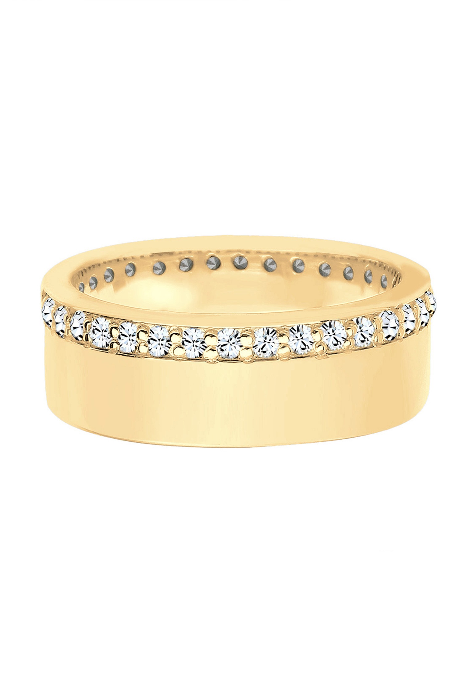 Elli Silberring »Ring Bandring Kristalle Funkelnd 925 Silber«