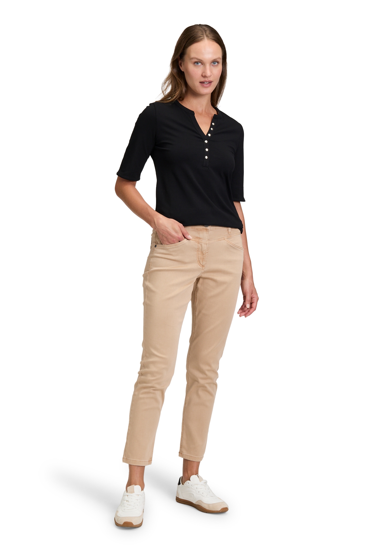 Betty Barclay Langarmshirt »Basic Shirt mit Knöpfen«