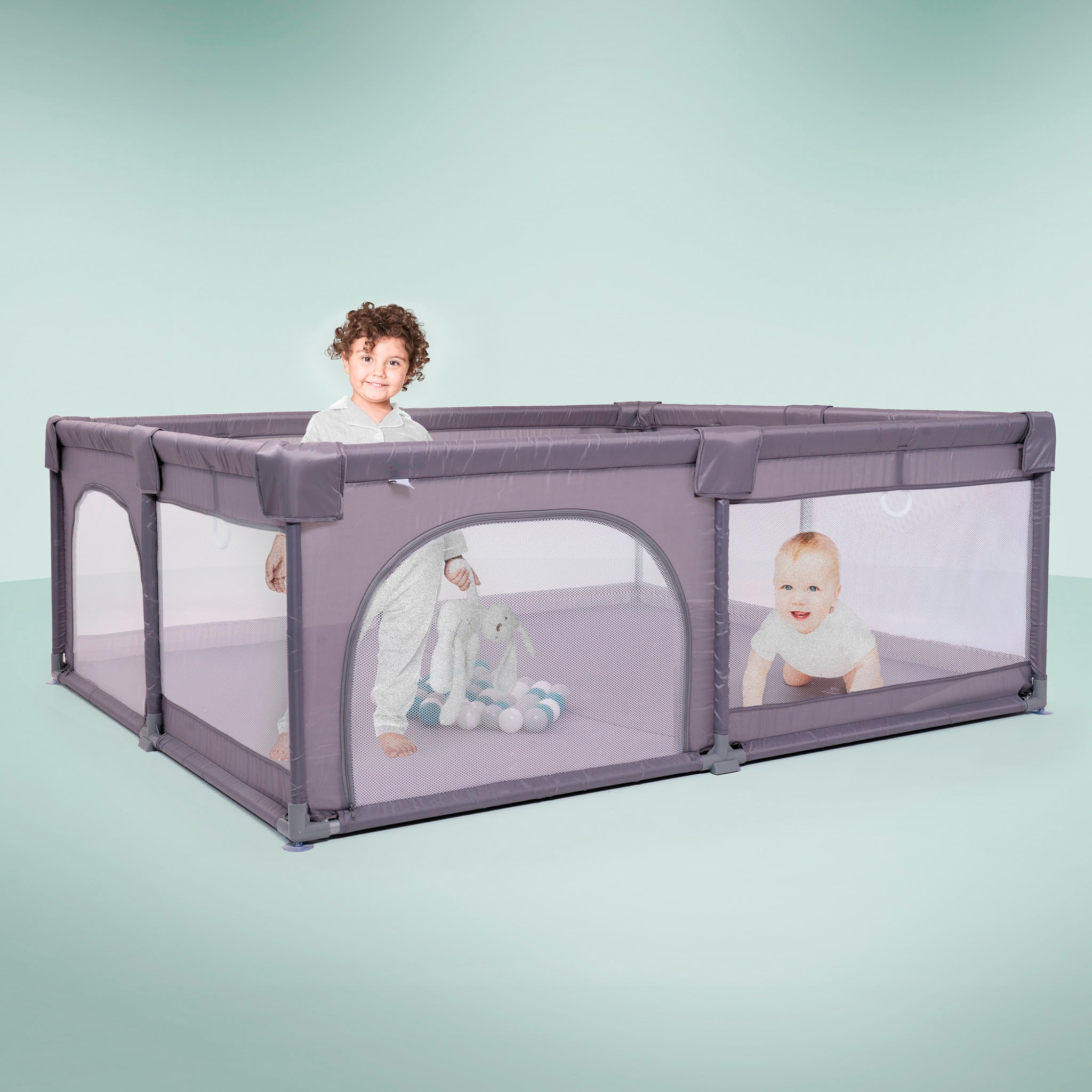 BabyGo Laufgitter »Playpark«, inklusive 48 Spielbälle