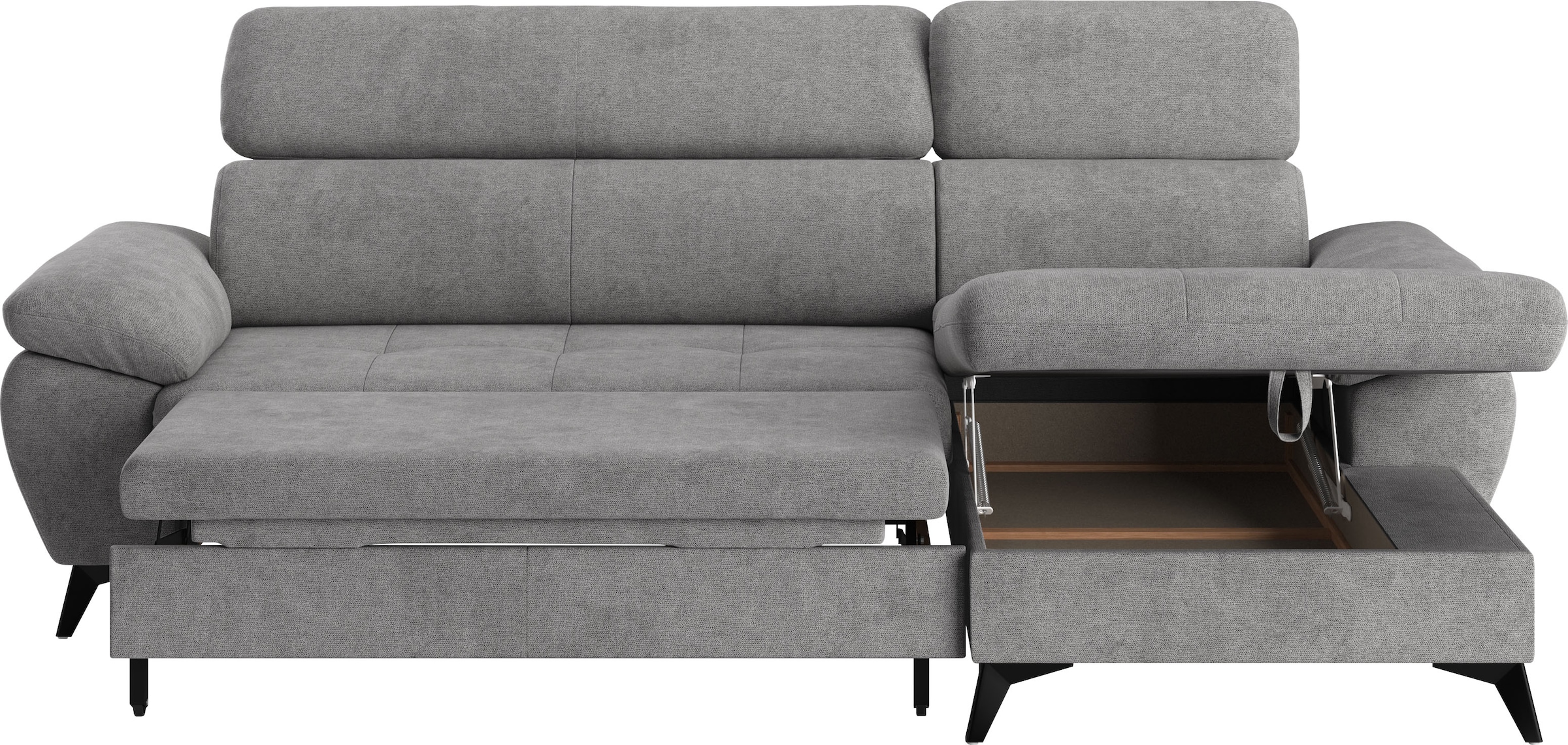 COTTA Ecksofa »Hudson L-Form«, mit Kopfteilverstellung, wahlweise mit Bettfunktion & Bettkasten