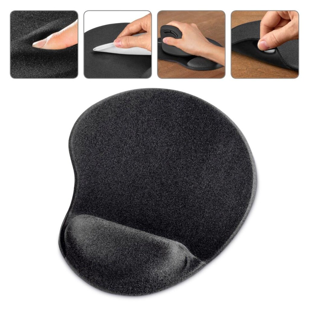 Hama Mauspad »ergonomisches Mauspad mit Handballenauflage "Ergonomic", Schwarz«