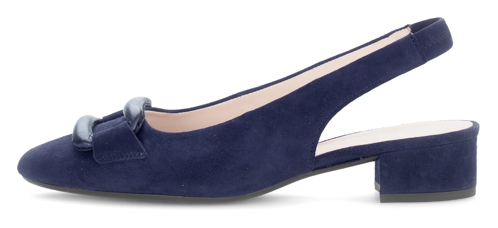 Gabor Slingpumps, Blockabstz, Festtagsschuh, Hochzeitsschuh mit elastischem Riemchen
