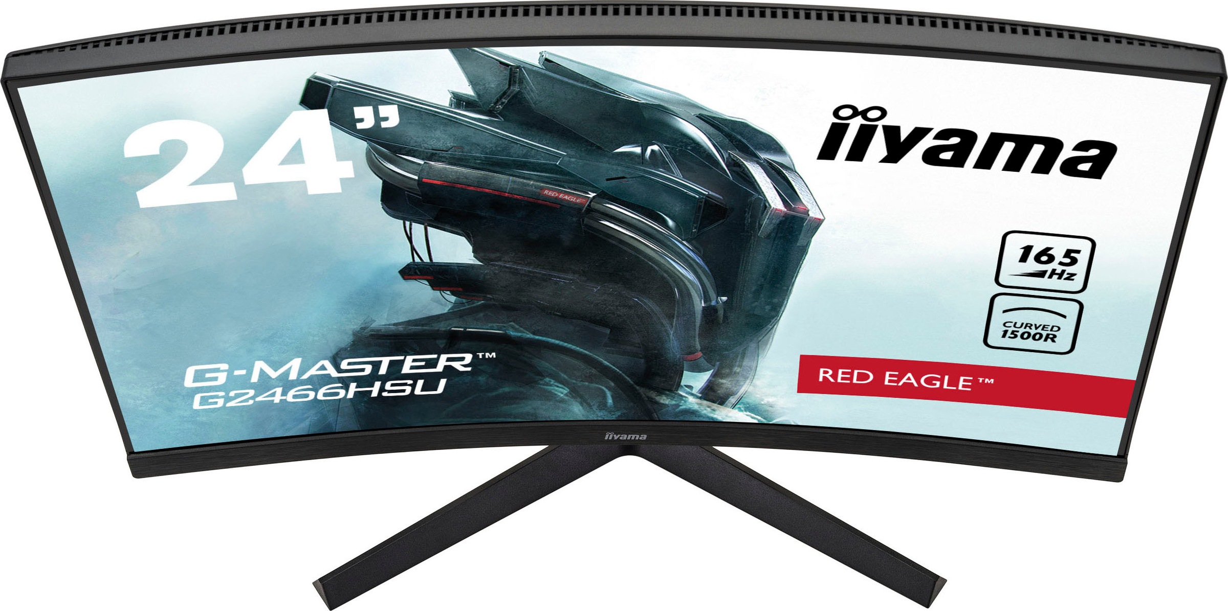 Iiyama Curved-Gaming-Monitor »G-MASTER G2466HSU-B1«, 60 cm/24 Zoll, 1920 x 1080 px, Full HD, 1 ms Reaktionszeit, 165 Hz