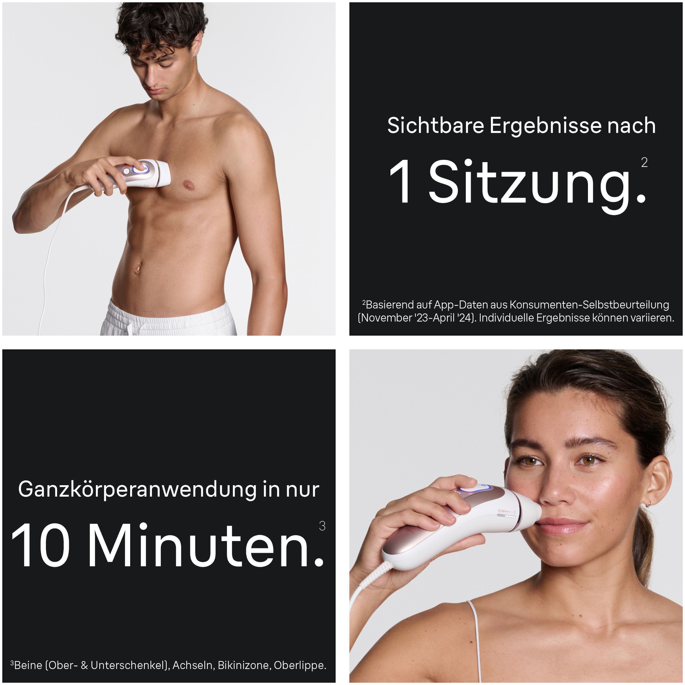 Braun IPL-Haarentferner »Braun Smart IPL Skin i·expert PL7431« 400.000 Lichtimpulse Laser-Haarentfernung für zu Hause, Dauerhafte Haarreduzierung