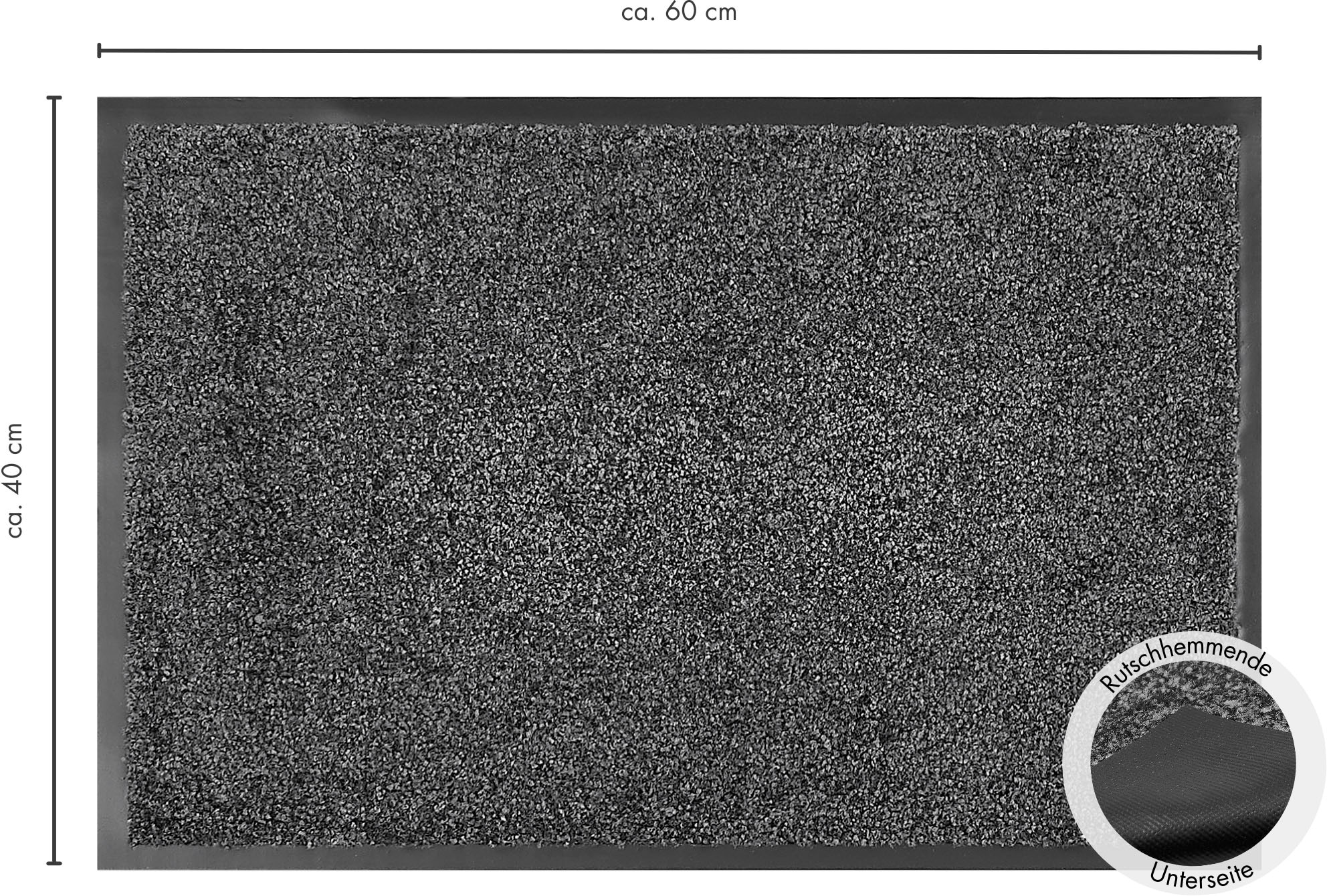 my home Fußmatte »Fresh Step, Made in Belgium« rechteckig 9 mm Höhe für den Eingangsbereich, Uni-Farben, rutschhemmend, robust, waschbar