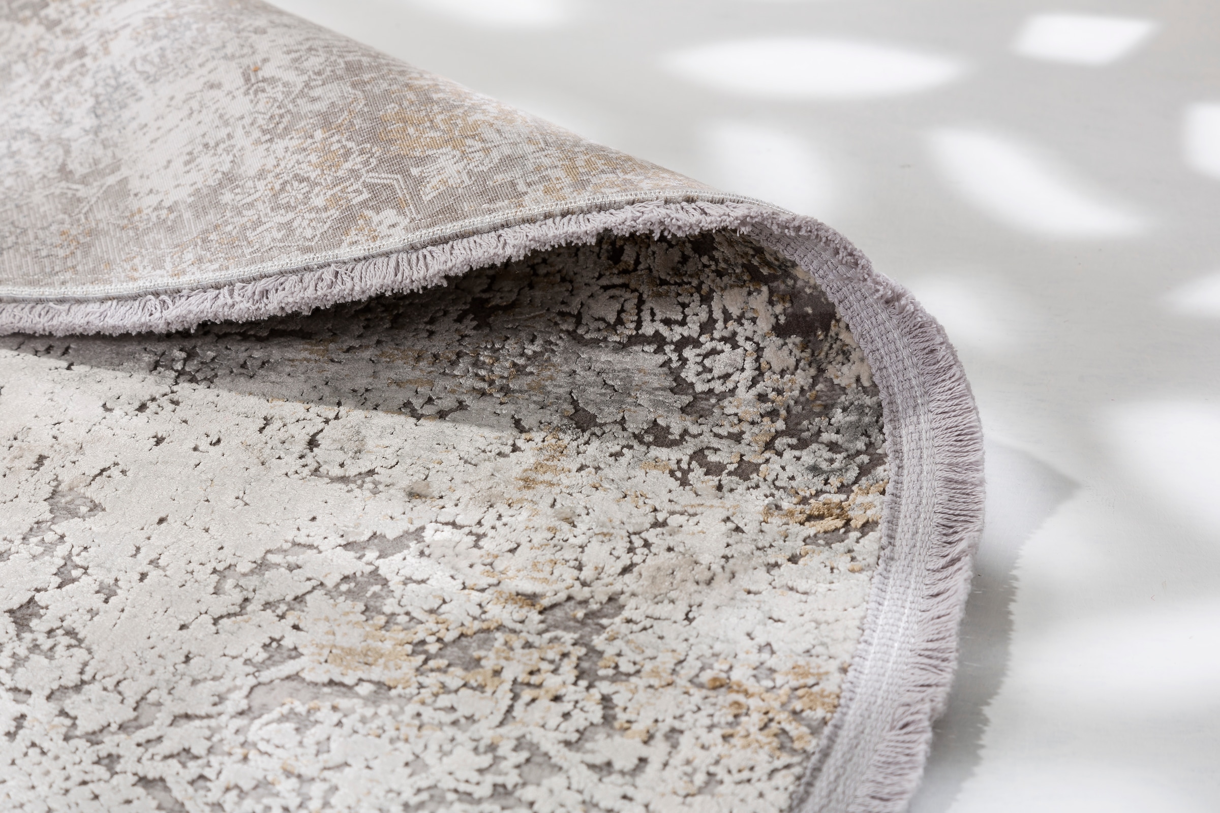 ASTRA Teppich »Gravina 231« rund 8 mm Höhe seidiger Schimmer durch Viskose, Hoch Tief Struktur, Wohnzimmer