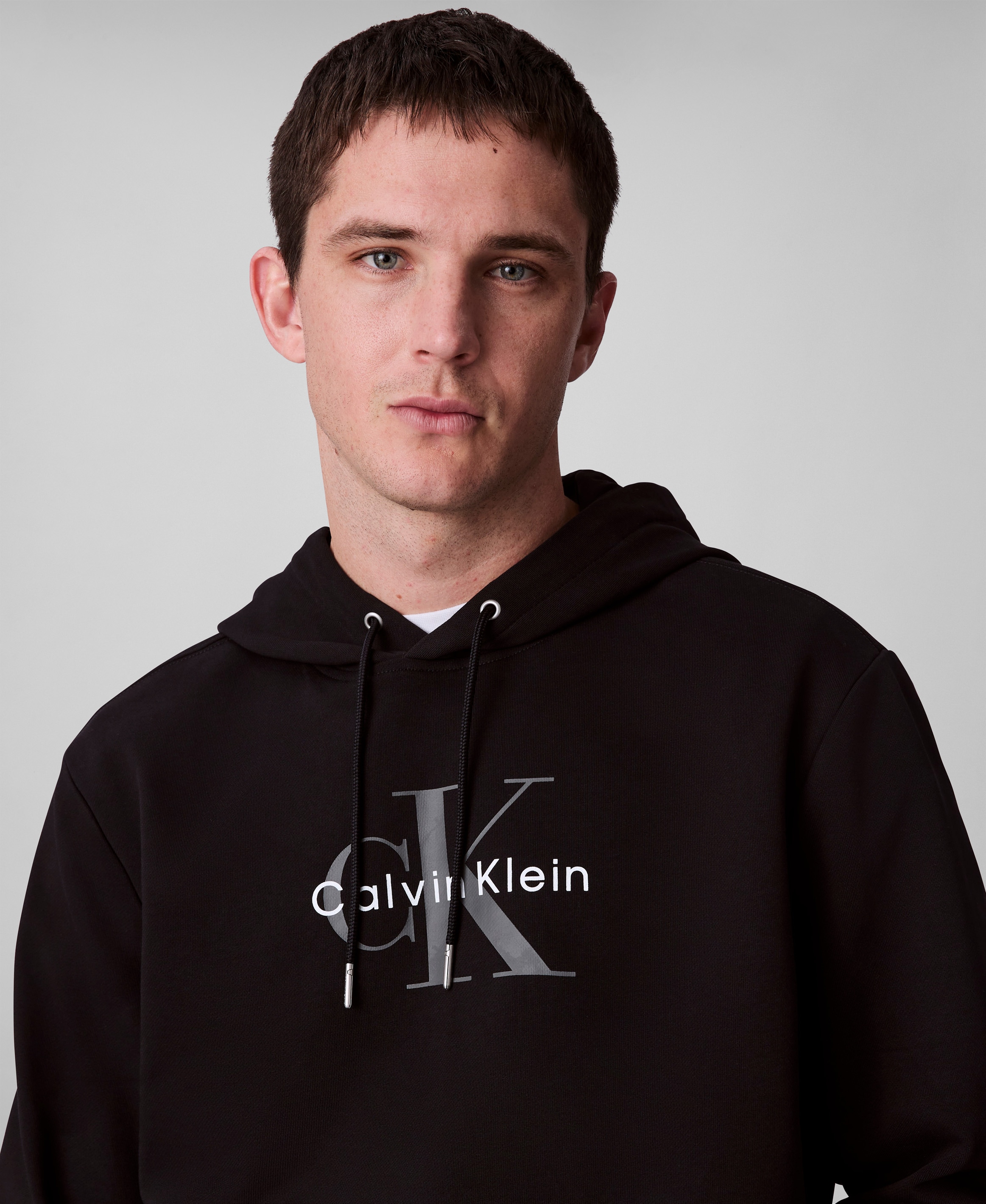 Calvin Klein Jeans Kapuzensweatshirt »400GSM TERRY MONOLOGO HOODIE«, Mit Rundhalsausschnitt
