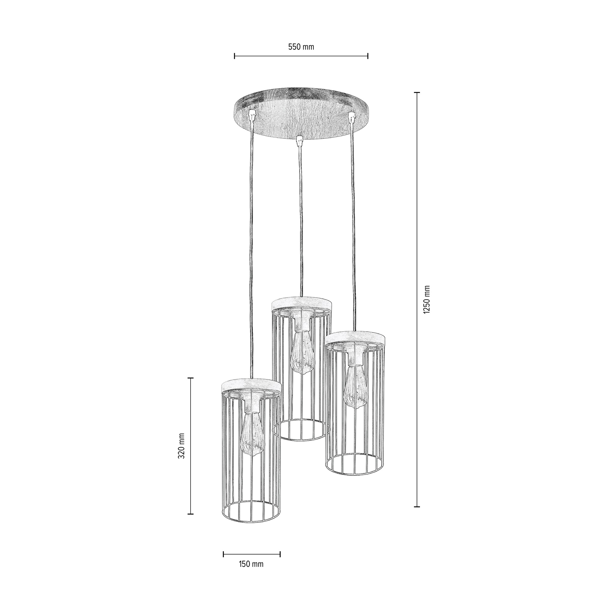 BRITOP LIGHTING Pendelleuchte »TIMEO Jahren Hängeleuchte, Schirm 3 Kiefernholz Metall, mit WOOD Garantie kaufen Grau | flammig-flammig, aus in 3 mit XXL Trendiger online MAX«