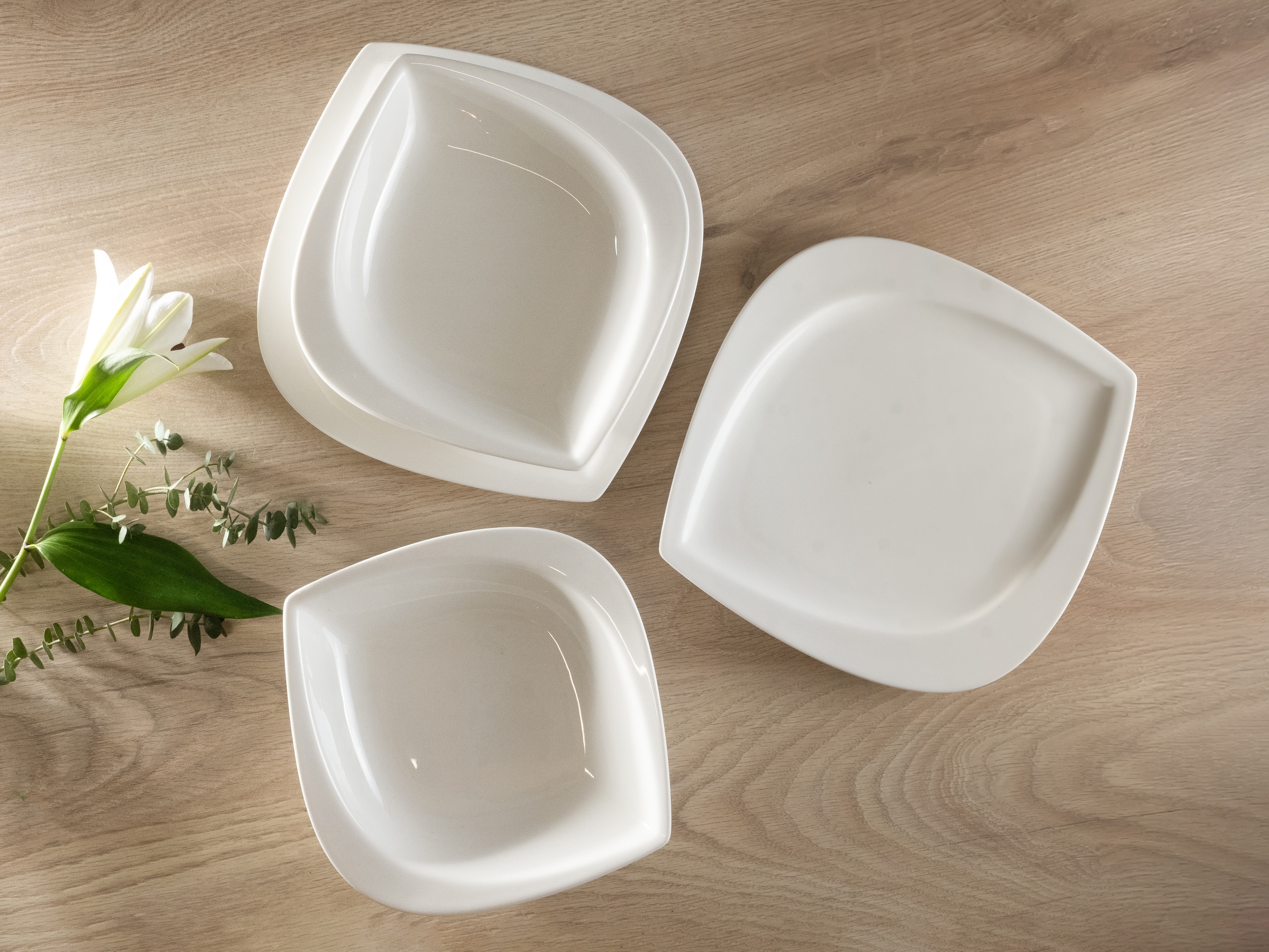 CreaTable Tafelservice »Melbourne«, (Set, 12 tlg.), extravagante Form