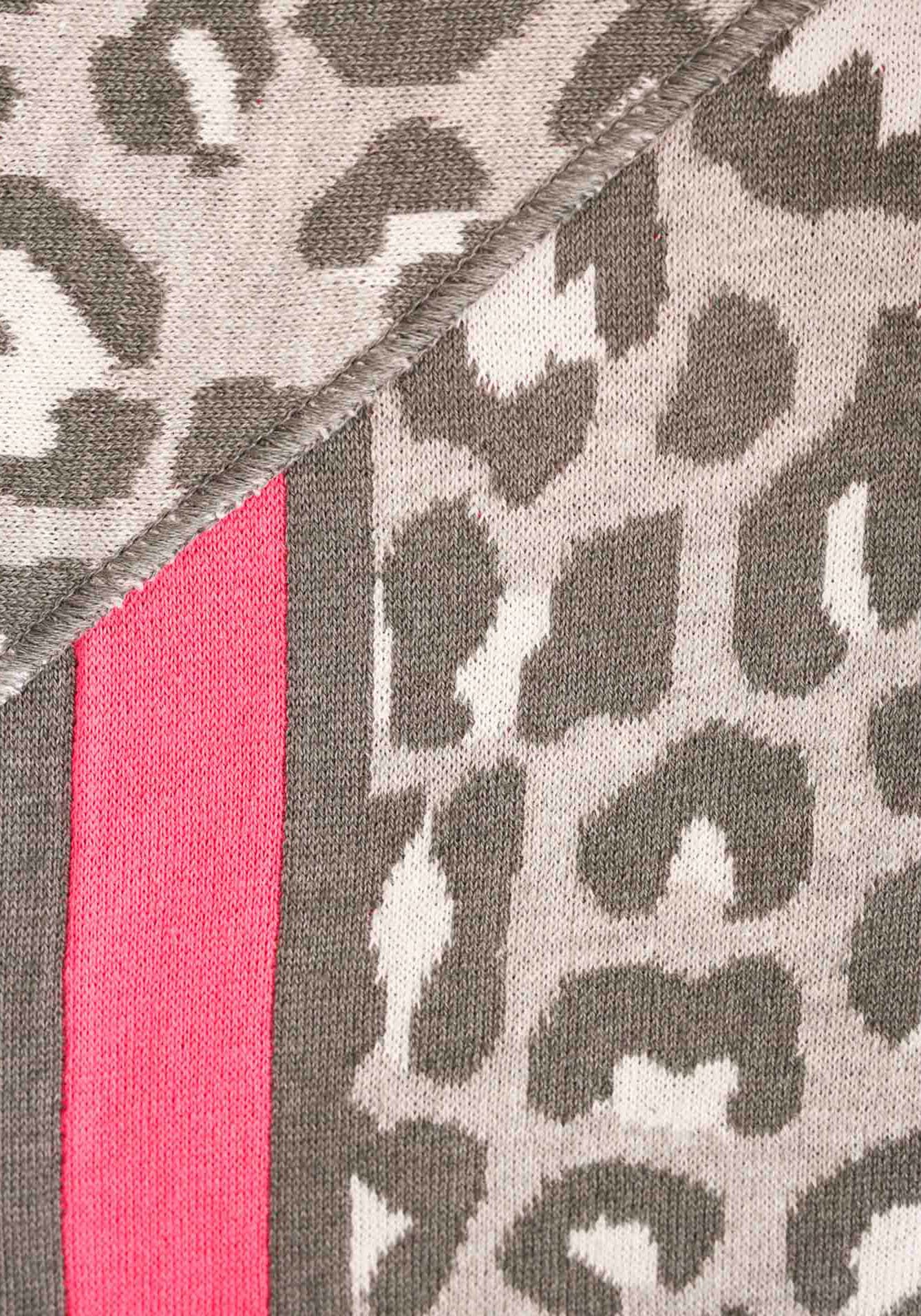 Zwillingsherz Modetuch »Dreieckstuch BW "Leo Rand"«, Leo mit pinker Lante