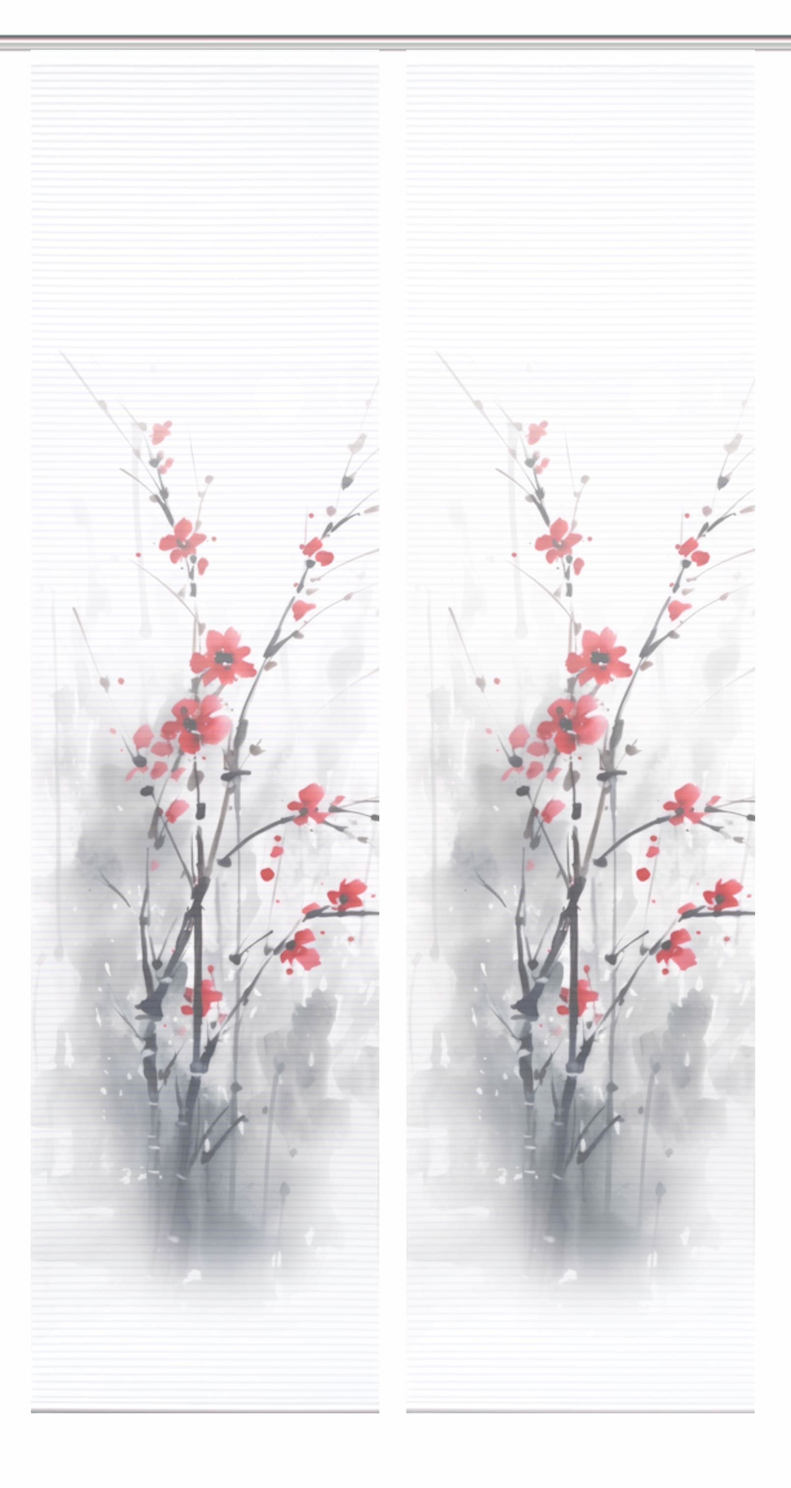 HOME in green Schiebegardine »BELMIRA« Paneelwagen 2 Stk. tlg. SET DIGITALDRUCK,BAMBUSOPTIK RECYCELT