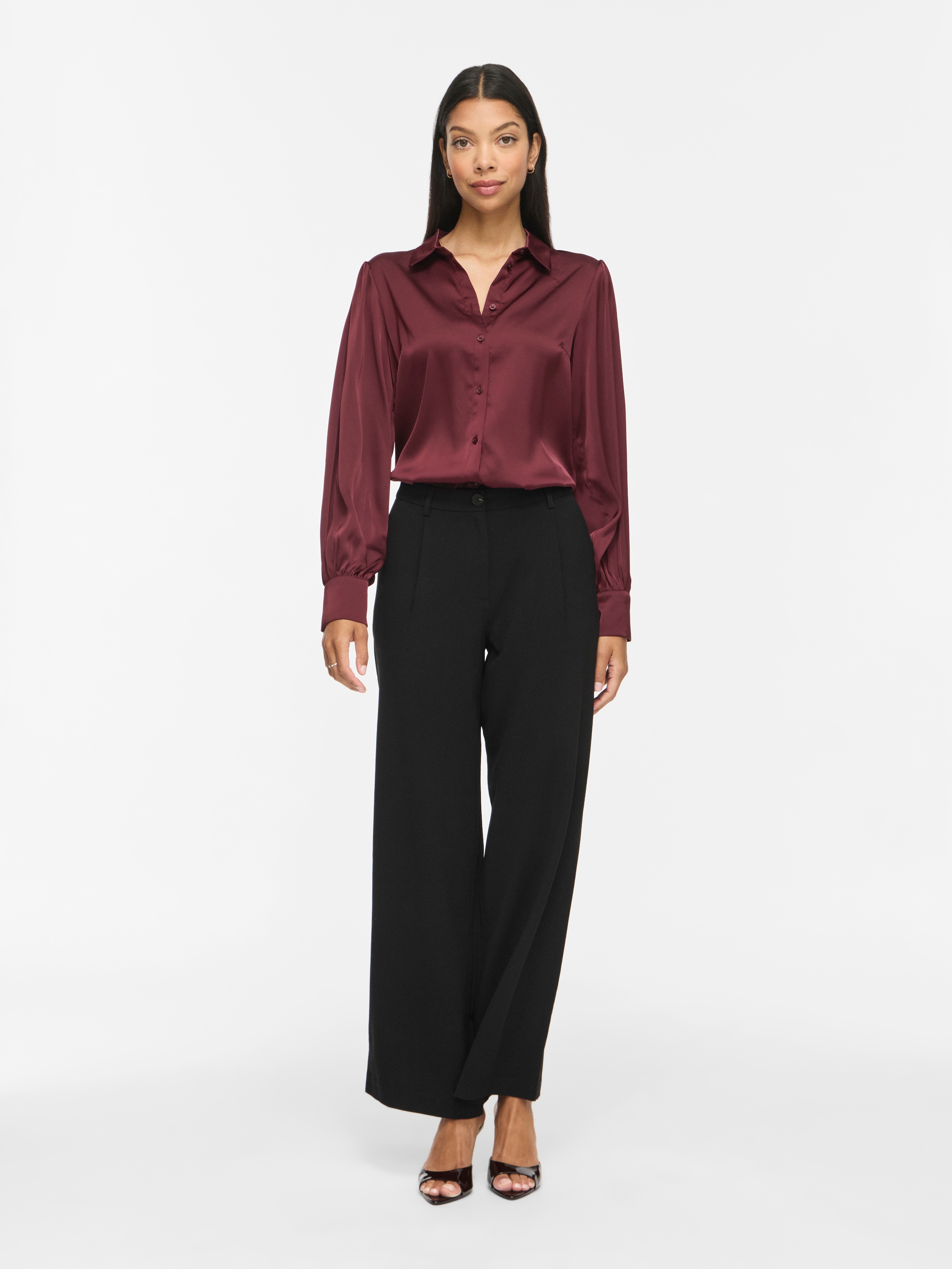 Vila Langarmbluse »VIENNA RAVENNA L/S BALLOON SHIRT - NOOS« Kunstfaser, regular fit
