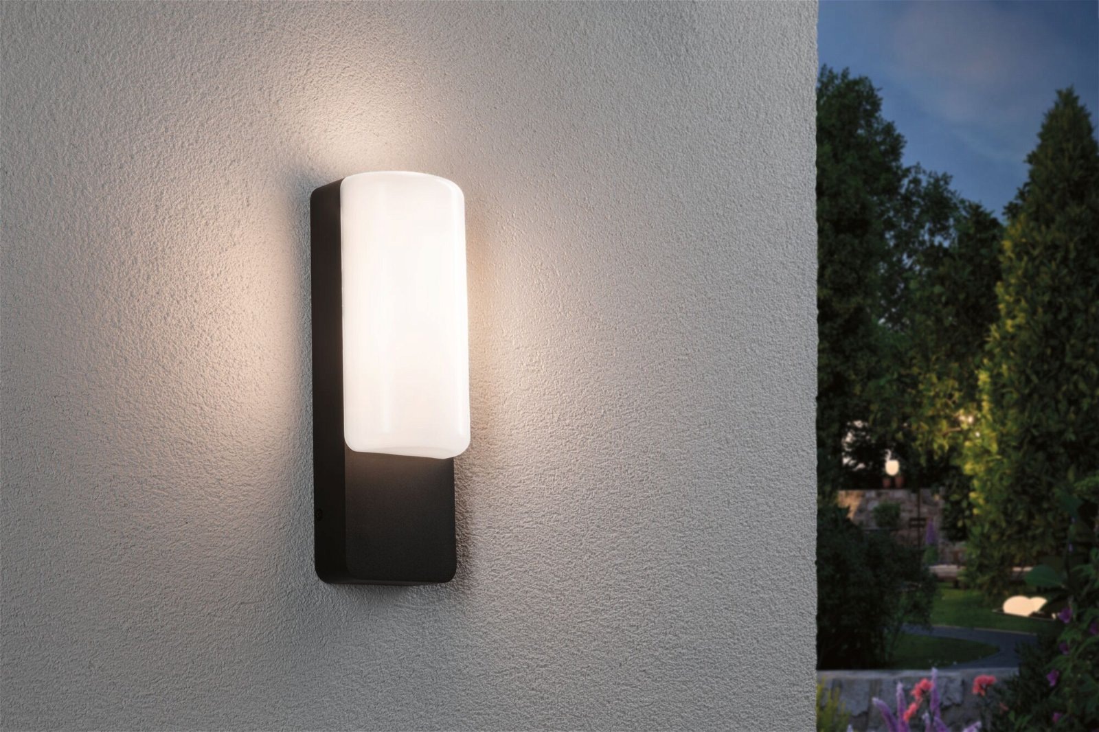 Paulmann LED Außen-Wandleuchte »Bonnie IP44 93x77mm 3000K 8,5W 560lm 230V Anthrazit Aluminium«, 1 flammig