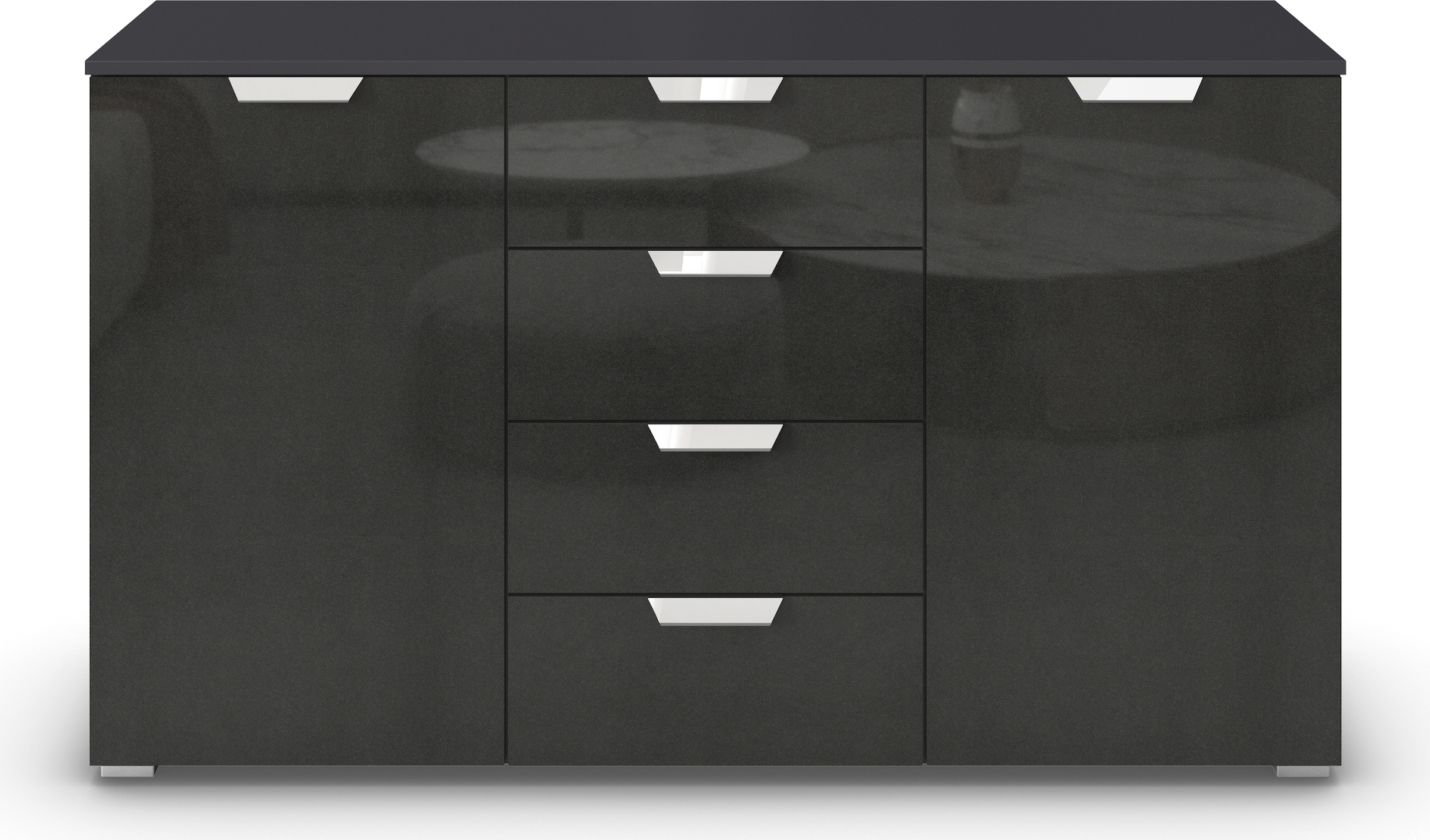 rauch Kombikommode »Glamour by Aditio«, mit Hochglanzfront, 4 Schubladen mit Softclose-Funktion