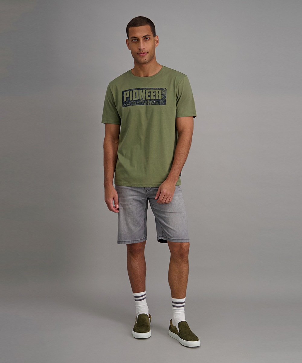 Pioneer Authentic Jeans T-Shirt mit Logo Print