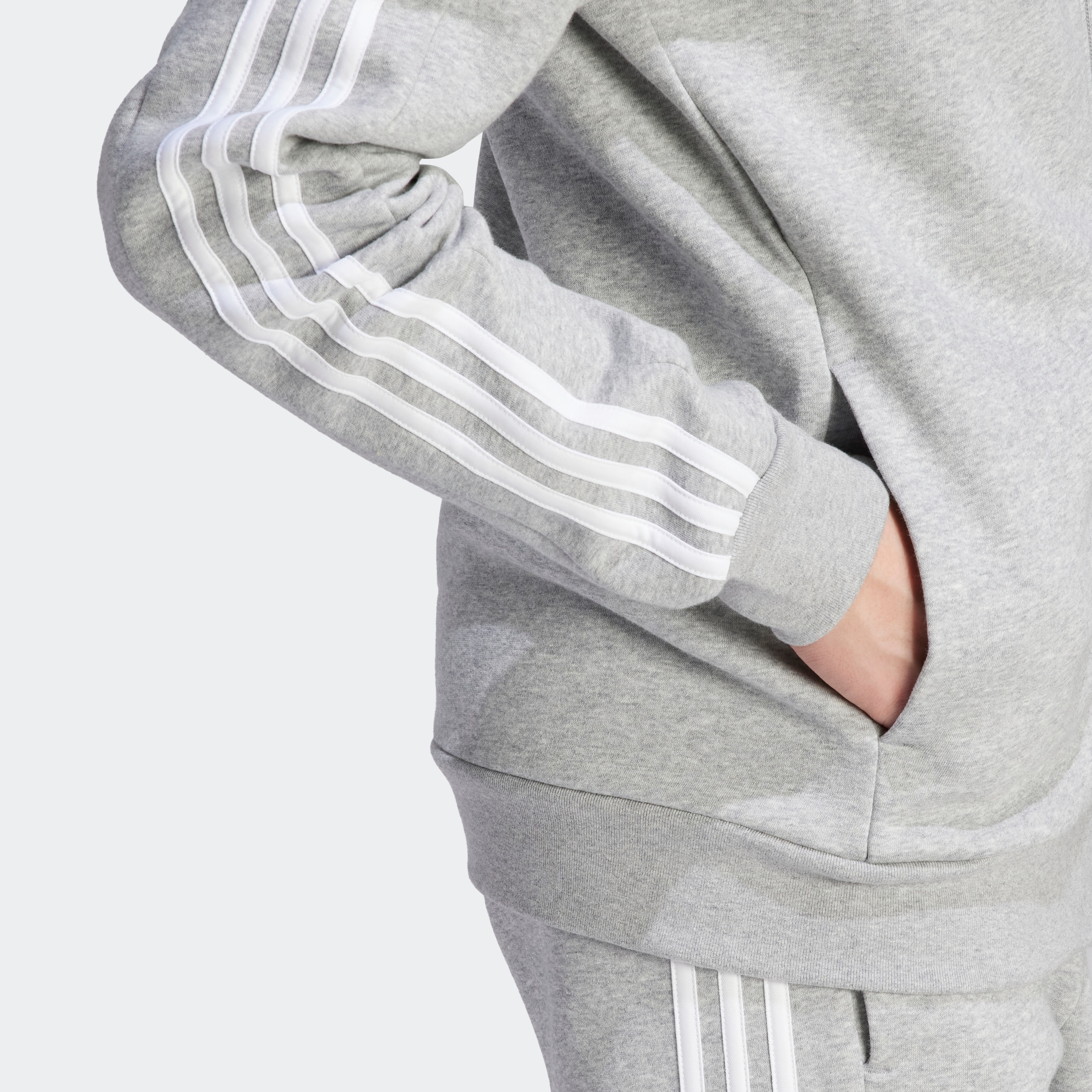 adidas Sportswear Kapuzensweatjacke »M 3S FL FZ HD«, angenehmes Material aus Baumwollmix