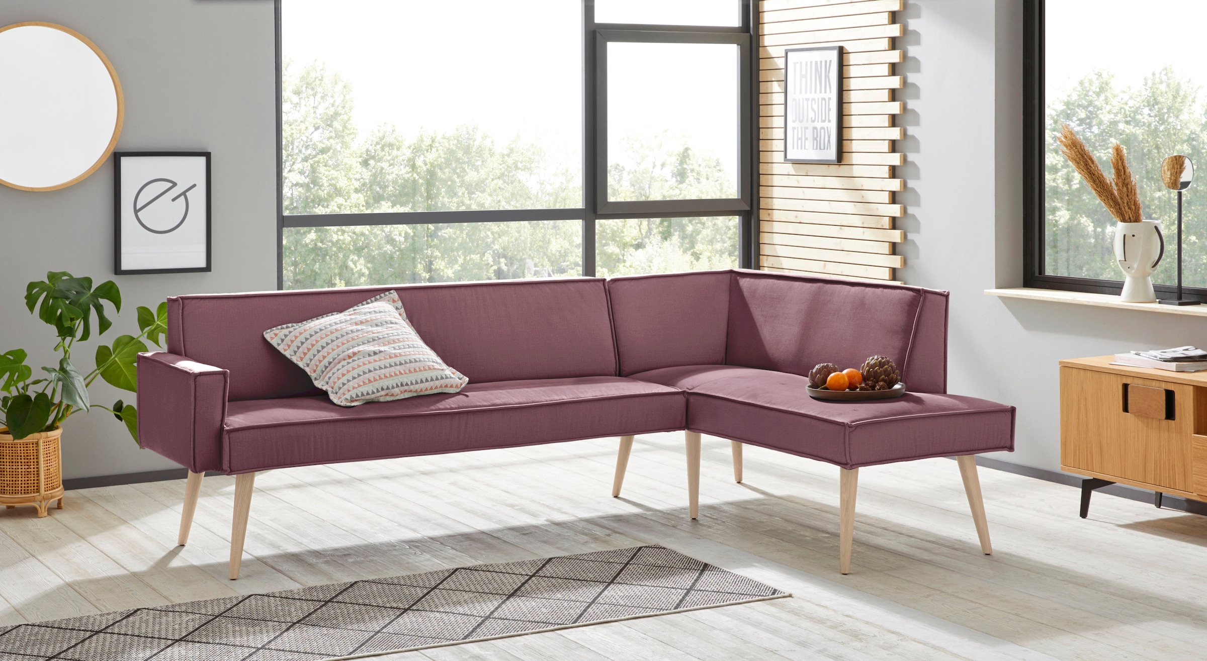 exxpo - sofa fashion Eckbank »Lungo«, Frei im Raum stellbar